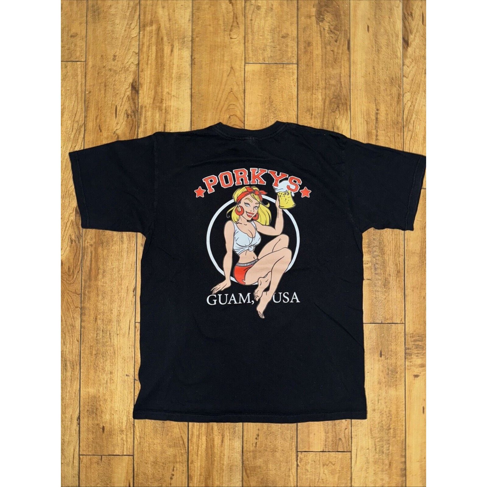 Band Tees × Gildan × Vintage Porky’s Truman Guam USA Bar T-Shirt Large 21x27 Graphic Tee Size US L / EU 52-54 / 3 - 1 Thumbnail