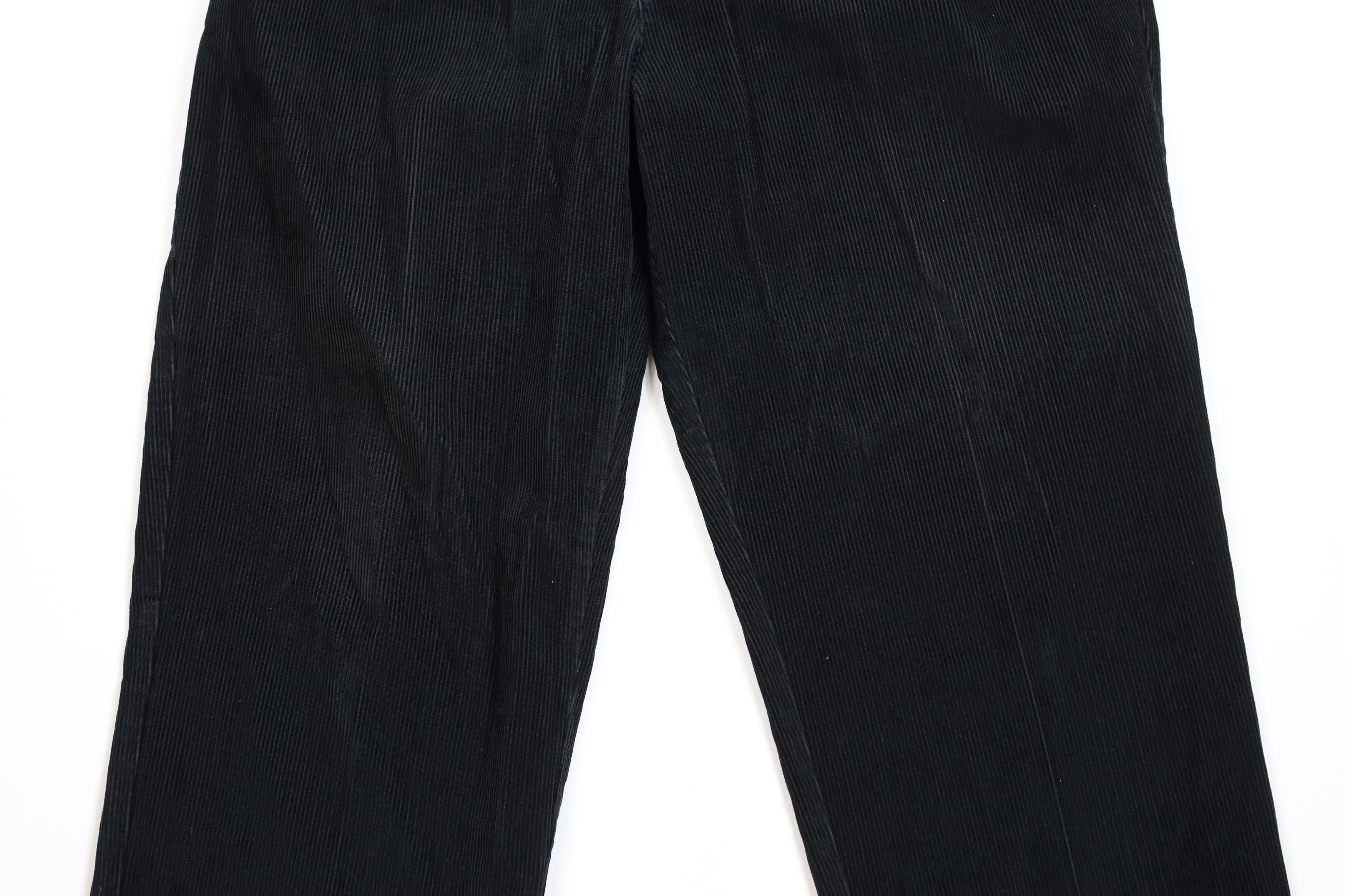 Vintage Vintage 90s Streetwear Cuffed Wide Leg Corduroy Pants Black Size US 38 / EU 54 - 3 Thumbnail