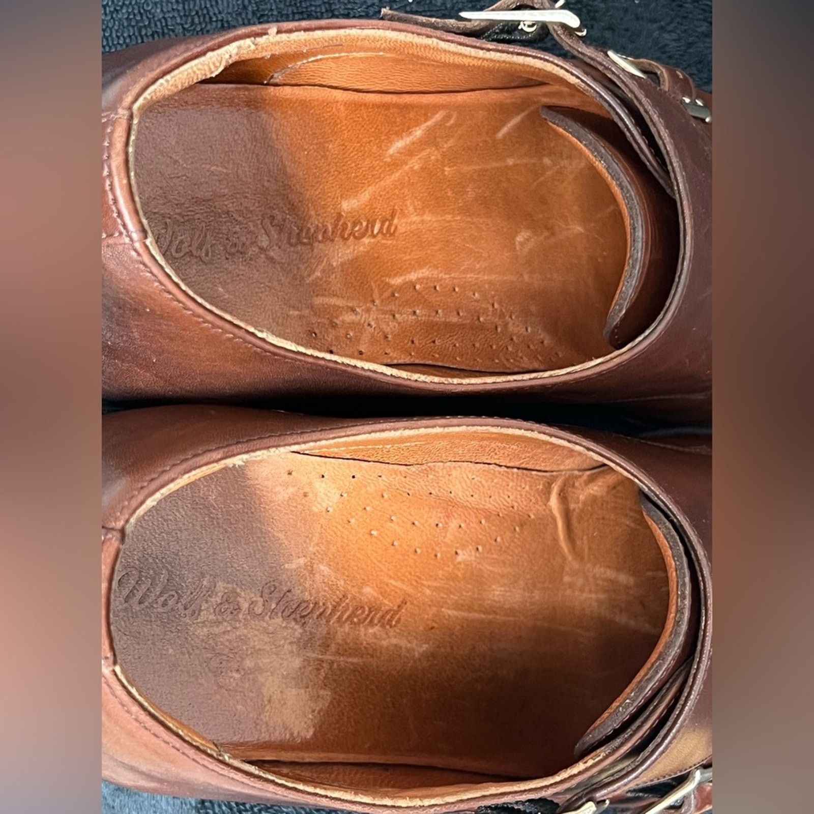 Wolf & Shepherd Wolf & Shepherd Gambit Shoes Brown Monk Strap Buckle Leather Size US 11 / EU 44 - 9 Thumbnail