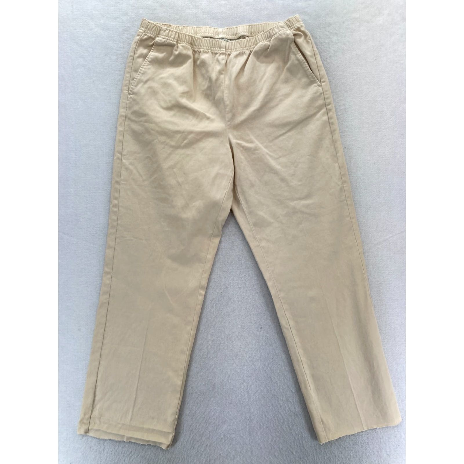 Orvis Orvis Pants Women's Medium Beige Sandwashed Twill Straight Leg Unhemmed NWT Size 32" / US 10 / IT 46 - 2 Thumbnail