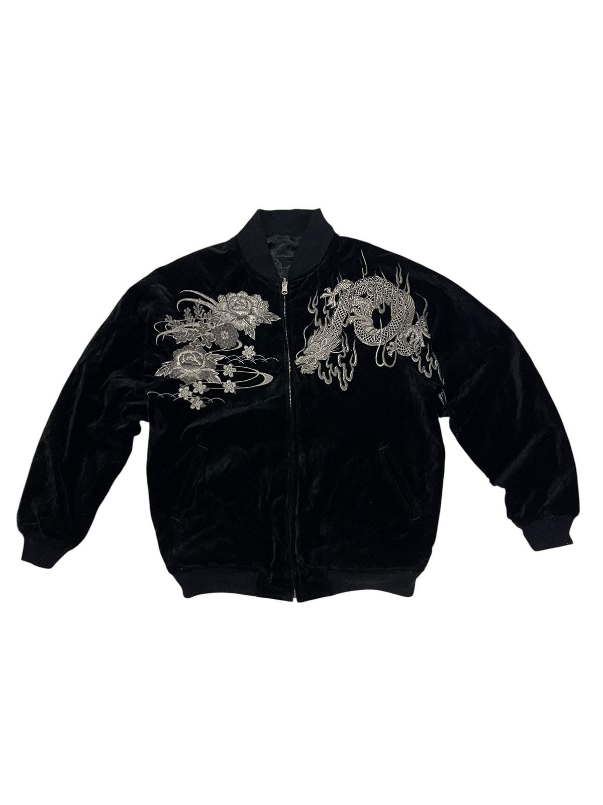Beauty Beast × Designer × Japanese Brand Karakuri Tamashii Velour Reversible Velvet Sukajan Size US L / EU 52-54 / 3 - 1 Thumbnail