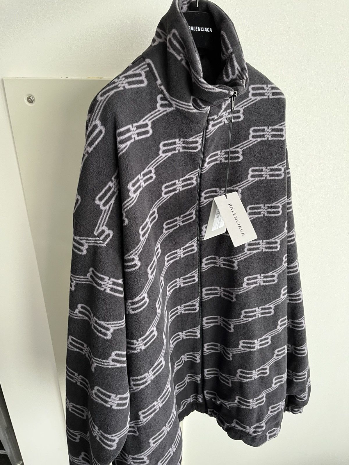 Balenciaga BrandNew Balenciaga BB Monogram Fleece Bomber Coat Oversized Size US XXL / EU 58 / 5 - 22 Thumbnail