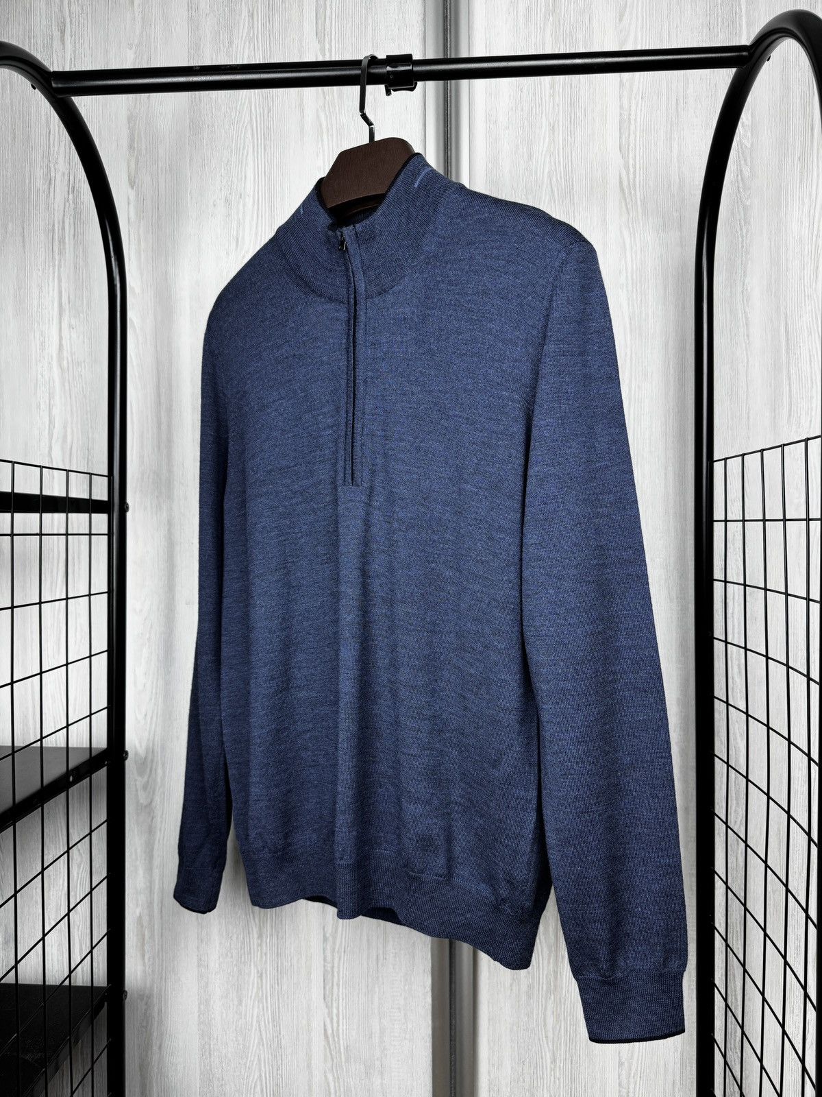 Pal Zileri Pal Zileri 1/3 zip pure wool pullover sweater Size US M / EU 48-50 / 2 - 5 Thumbnail