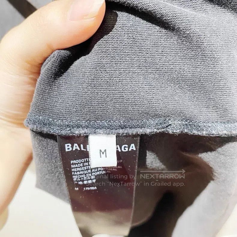 Balenciaga Balenciaga Embroidered Washed Black Distressed Short Sleev Size US M / EU 48-50 / 2 - 4 Thumbnail