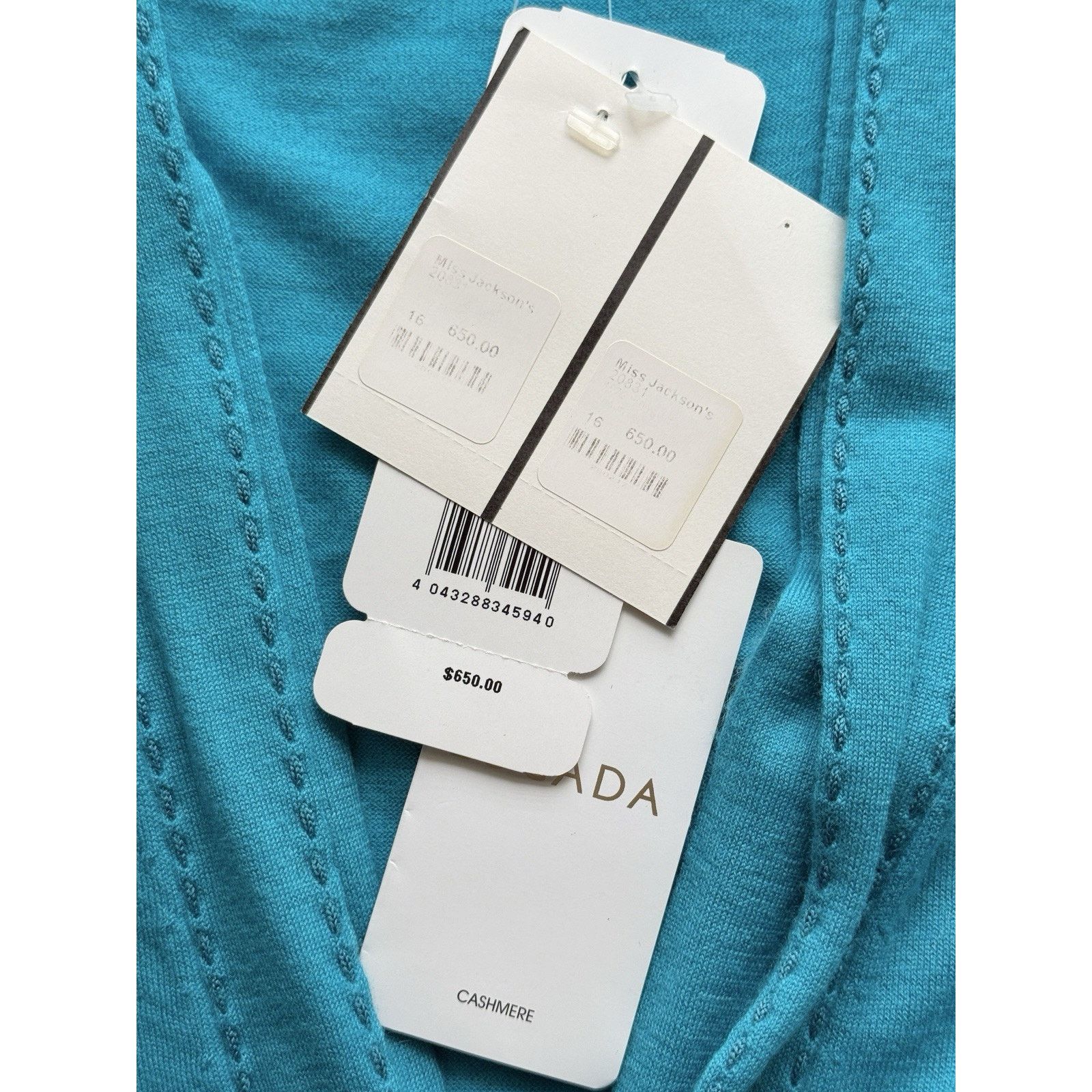 Escada Sport Escada Sport 100% Cashmere Sz XL Ombré Aqua Cardigan Set NWT Size XL / US 12-14 / IT 48-50 - 6 Thumbnail
