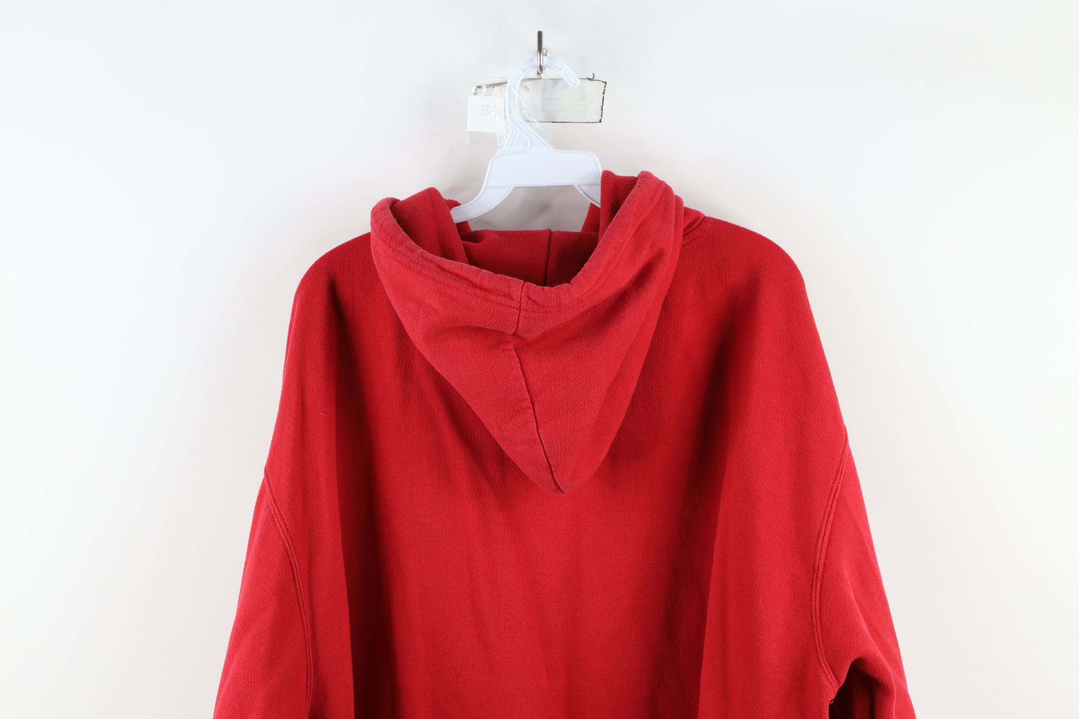 Vintage Vintage 90s Streetwear Hawaii HI Hoodie Sweatshirt Red Size US XL / EU 56 / 4 - 12 Thumbnail