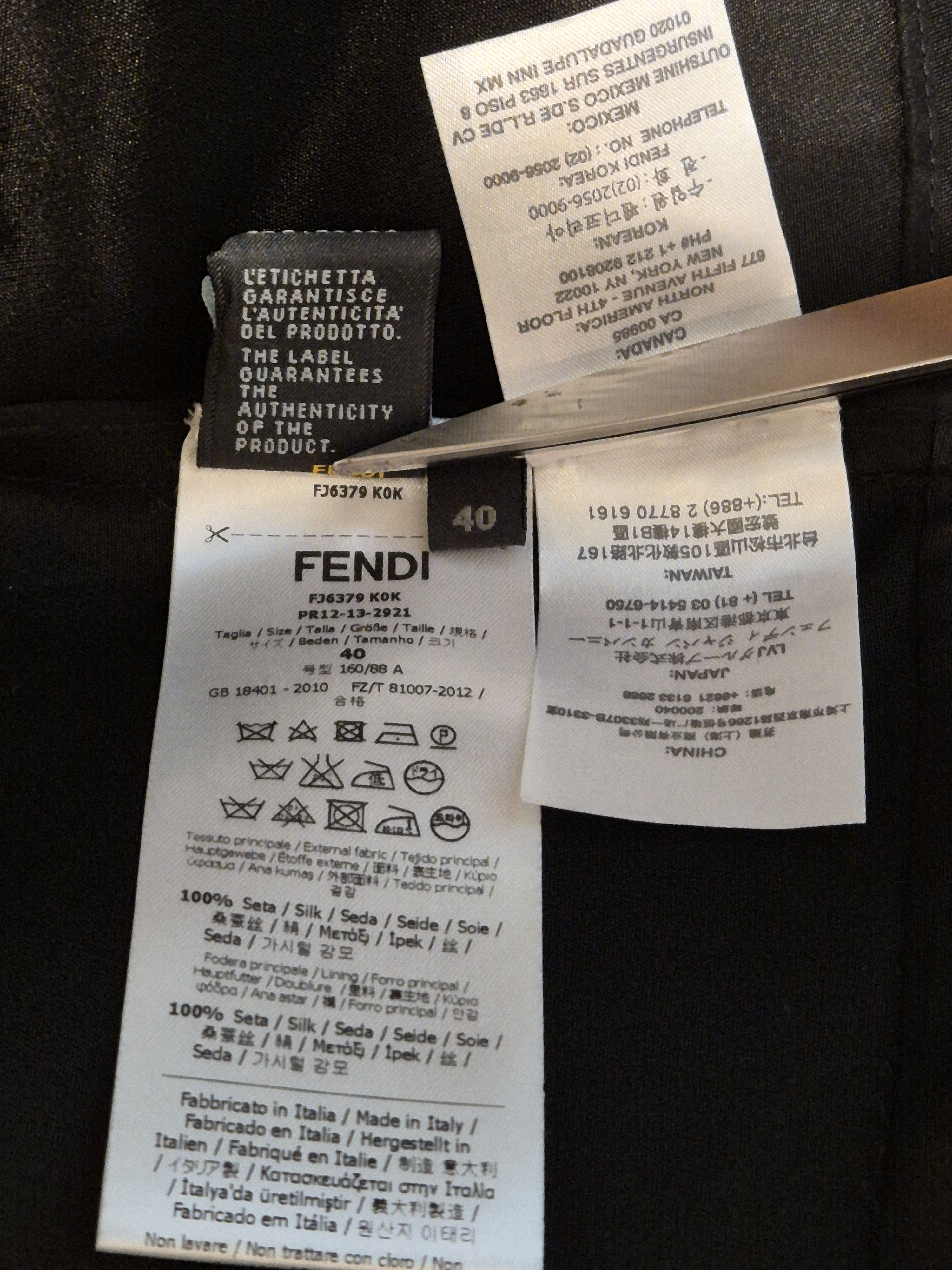 Fendi Fendi black silk organza jacket Size S / US 4 / IT 40 - 10 Thumbnail