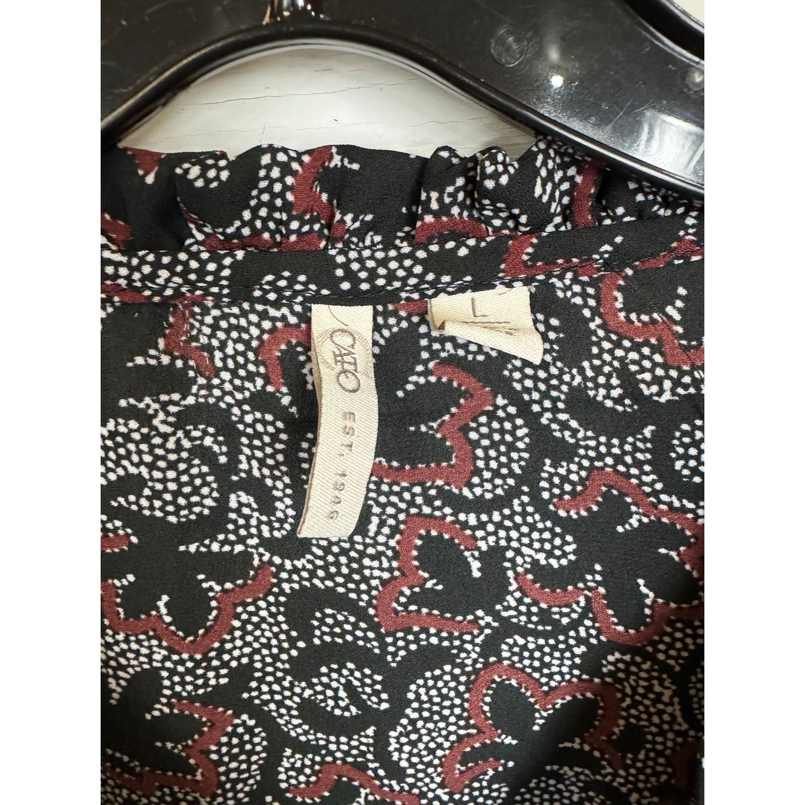 Other Cato Black Long Sleeve Blouse Women's Size Large Size L / US 10 / IT 46 - 3 Thumbnail