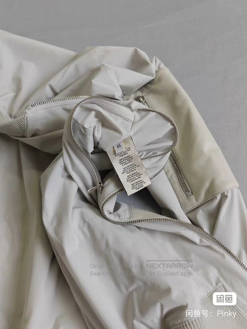 Hermes Hermes Men's leather jacket, light grey, hem lamb leather Size US S / EU 44-46 / 1 - 6 Thumbnail