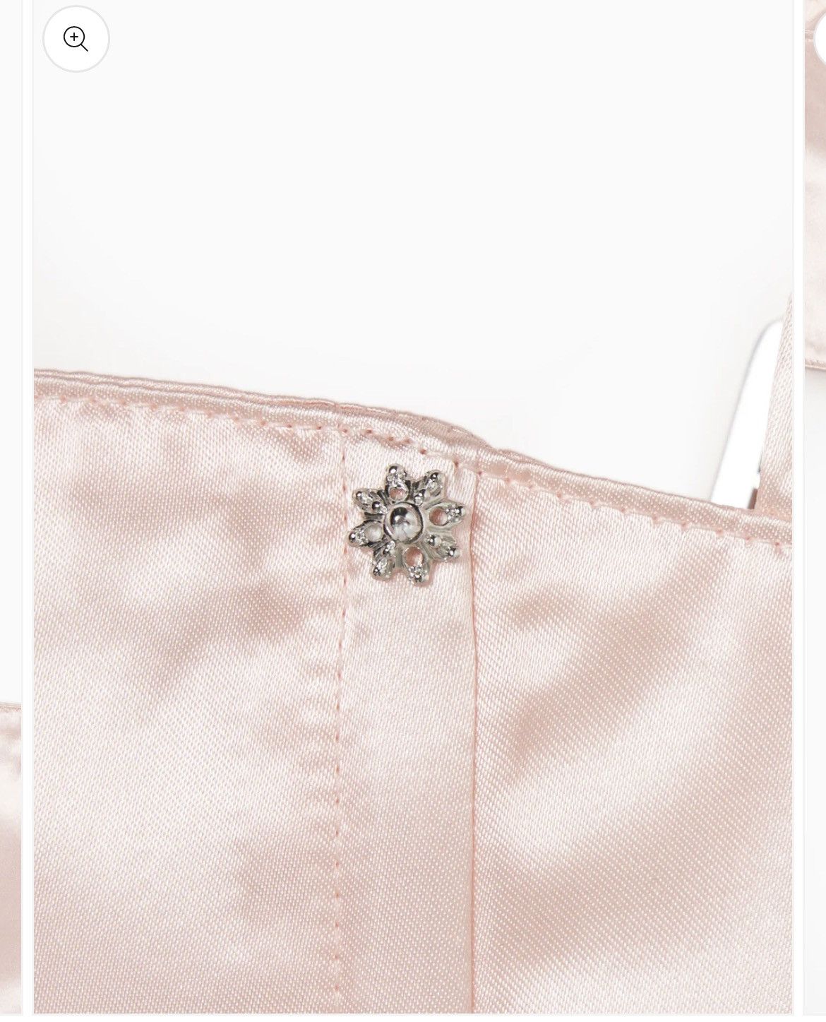 Japanese Brand Tanaka Daisuke pink satin shoulder stitch corset Size ONE SIZE - 7 Thumbnail