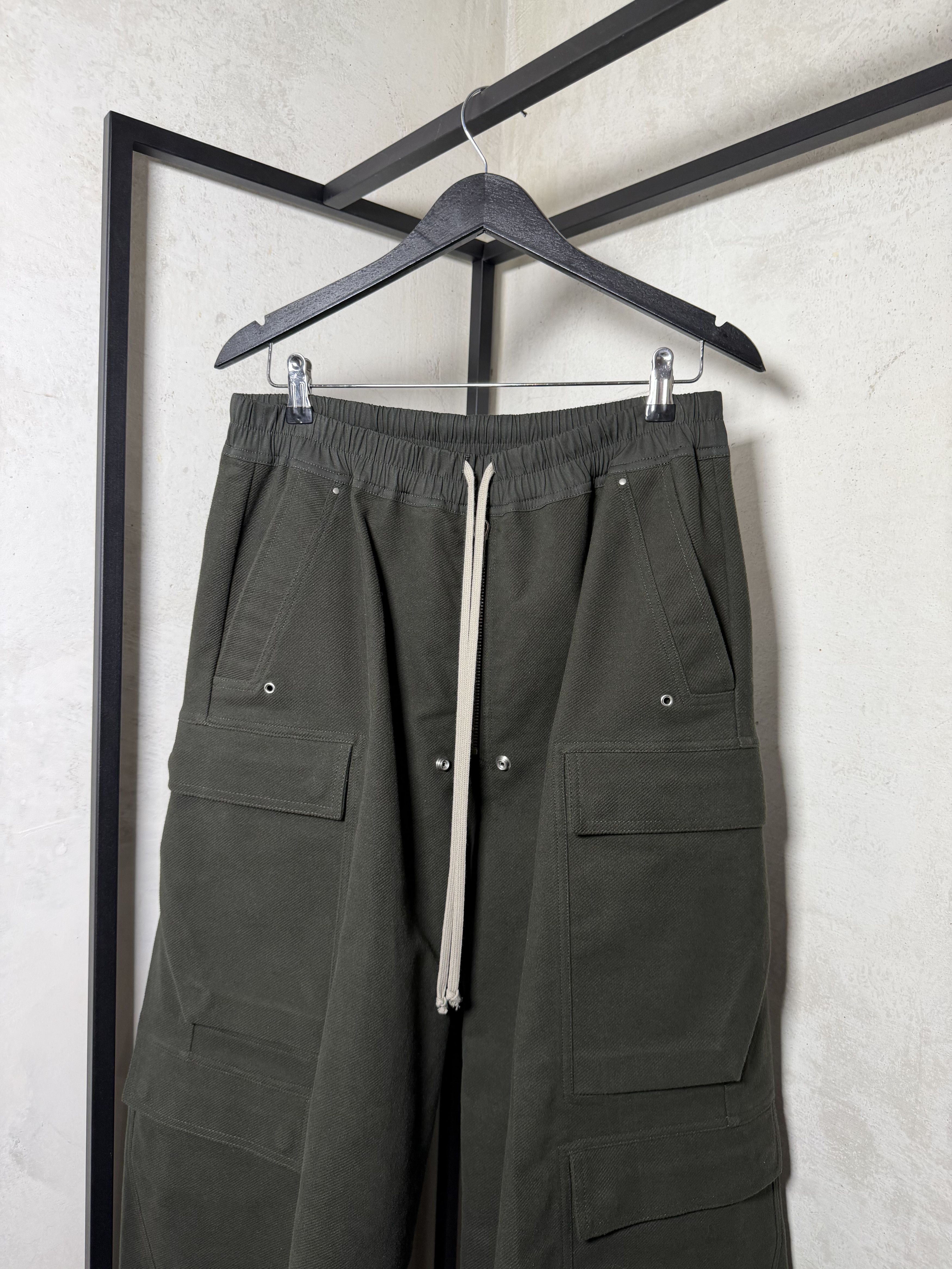 Rick Owens Rick Owens Cargobelas Woven Forest Green Pants Size US 36 / EU 52 - 12 Thumbnail