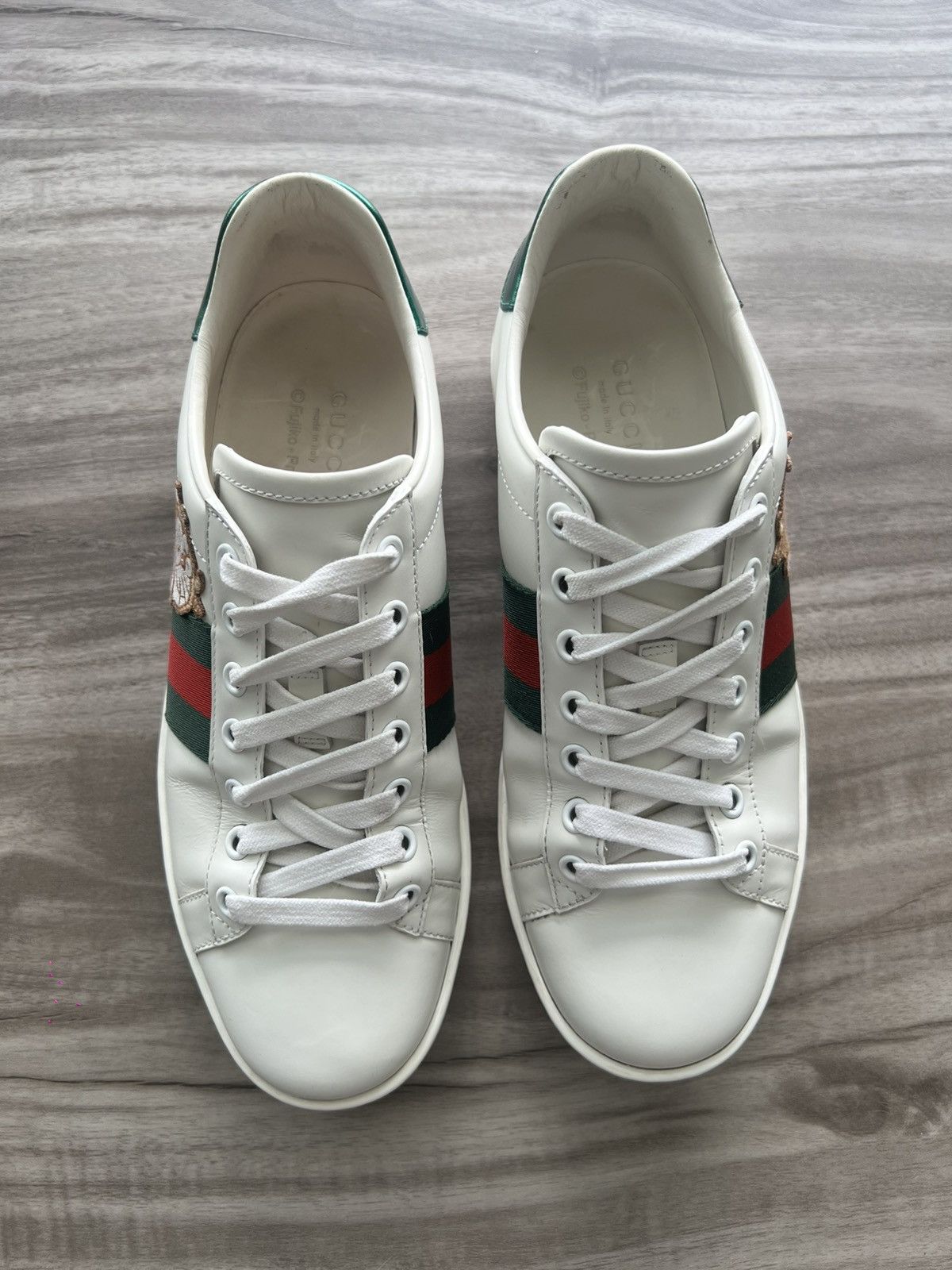 Gucci Doraemon x Gucci Ace Ivory Devil Patch Size 7 (EU 37) Womens Size US 7 / IT 37 - 5 Thumbnail