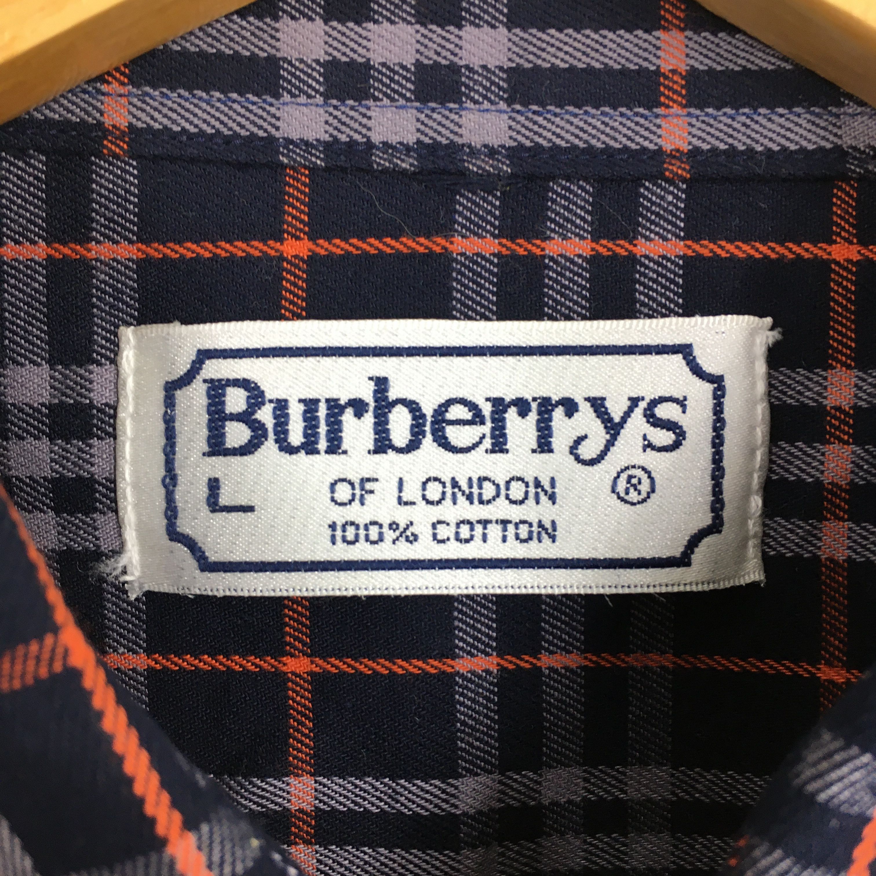 Burberry × Burberry Prorsum × Vintage Vintage 90's Burberrys Nova Check Blue Button Up Shirt M Size US M / EU 48-50 / 2 - 4 Thumbnail