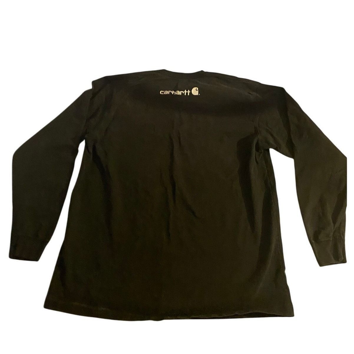 Carhartt Workwear Black Long Sleeve Logo Sleeve T-Shirt Carhartt L Size US L / EU 52-54 / 3 - 6 Thumbnail
