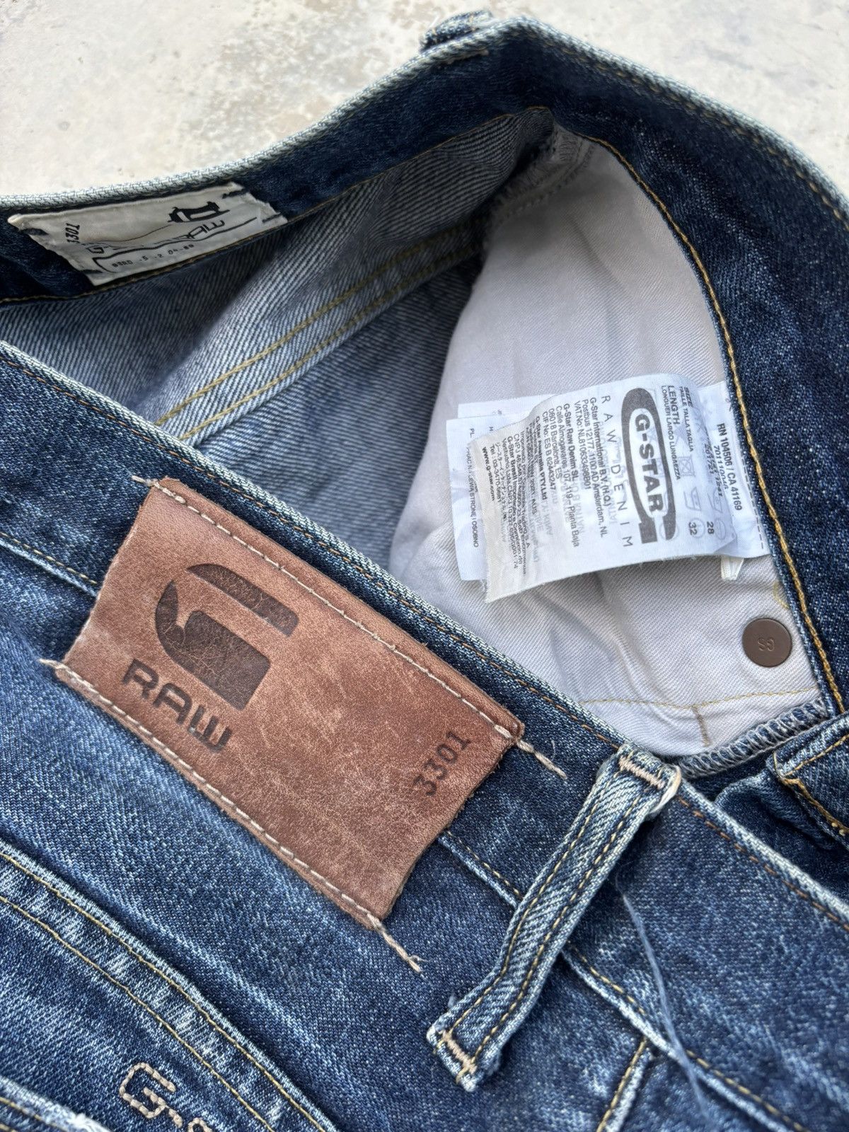 G-Star × Pharrell G-Star Raw Blue Washed Denim Jeans Size US 30 / EU 46 - 10 Thumbnail