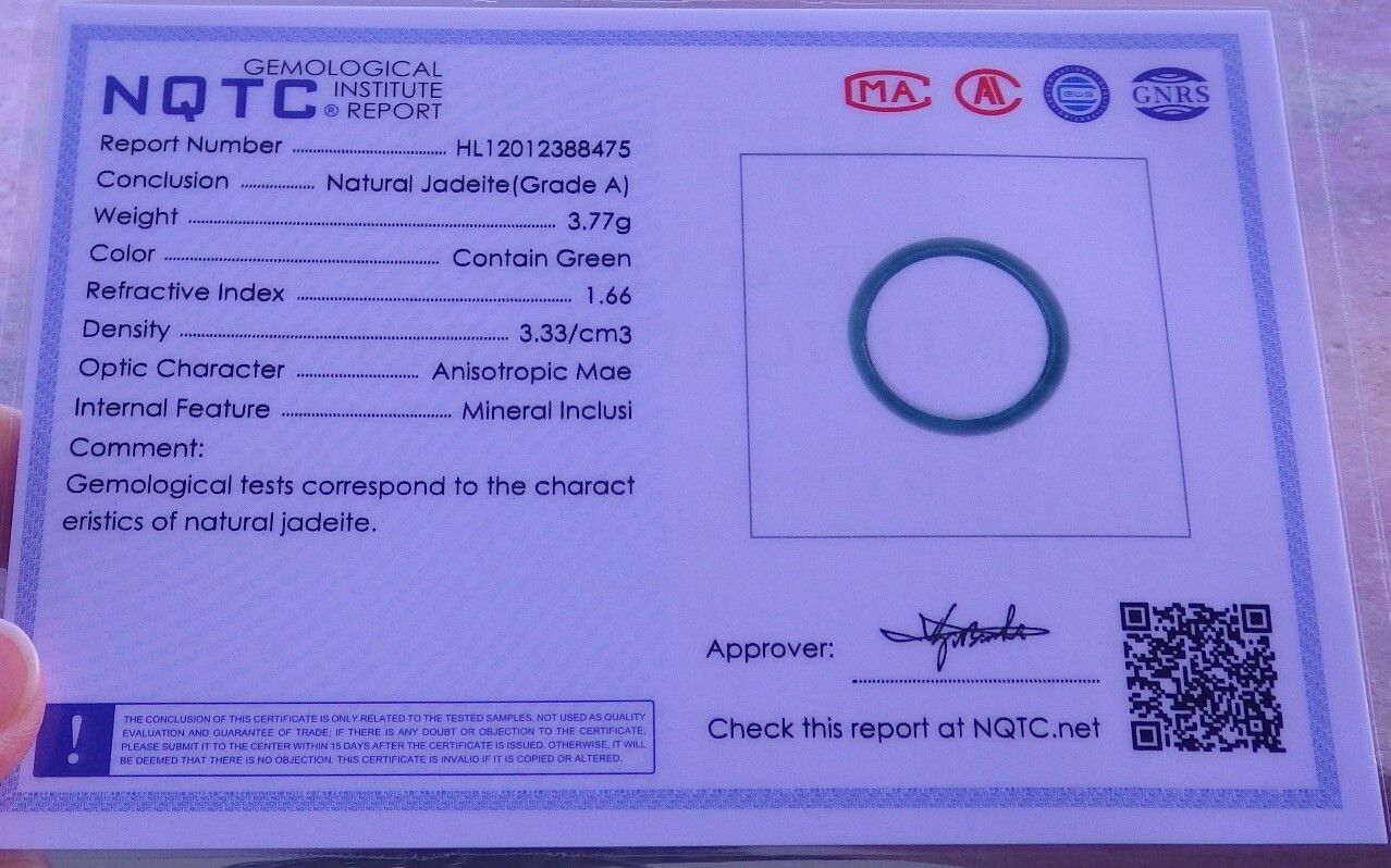 Other 106992 VS Certified Icy Jadeite Jade Green Ring NO.10.50 Size ONE SIZE - 10 Thumbnail