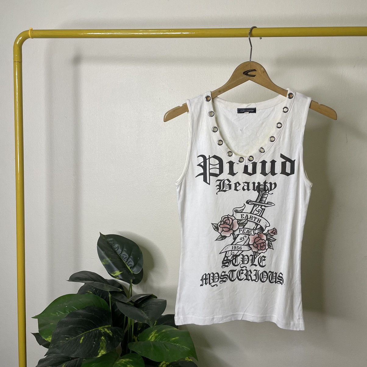 Affliction × Ed Hardy × Seditionaries Fleur & Parfum Proud Beauty Seditionaries Studded Singlet Size XS / US 0-2 / IT 36-38 - 1 Thumbnail