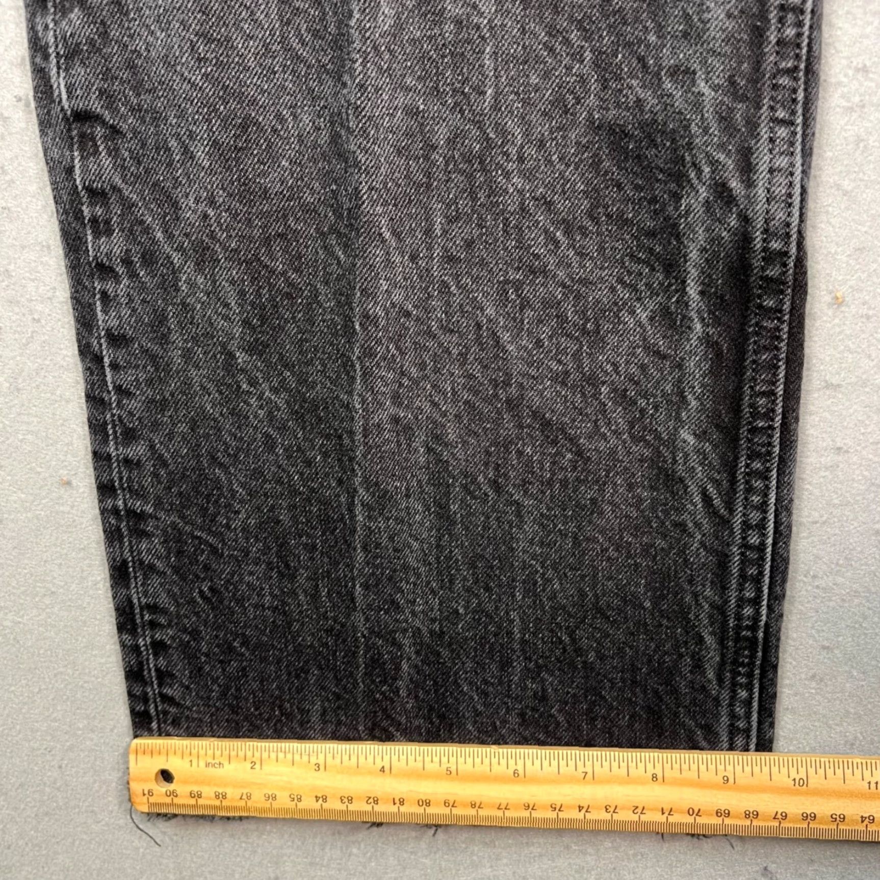 Zara Zara Womens Jeans Black High-Waisted Straight-Leg Frayed Hem 6 Denim Cotton Rise High Vintage Womens Jeans Size 28" / US 6 / IT 42 - 7 Thumbnail