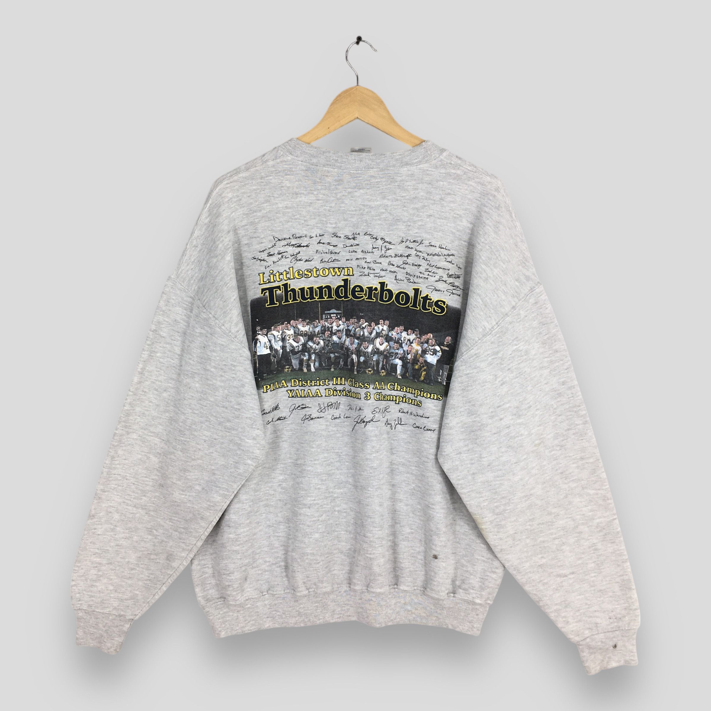 NCAA × Vintage Vintage Littlestown Thunderbolts Gray Sweatshirt XLarge Size US XL / EU 56 / 4 - 6 Thumbnail
