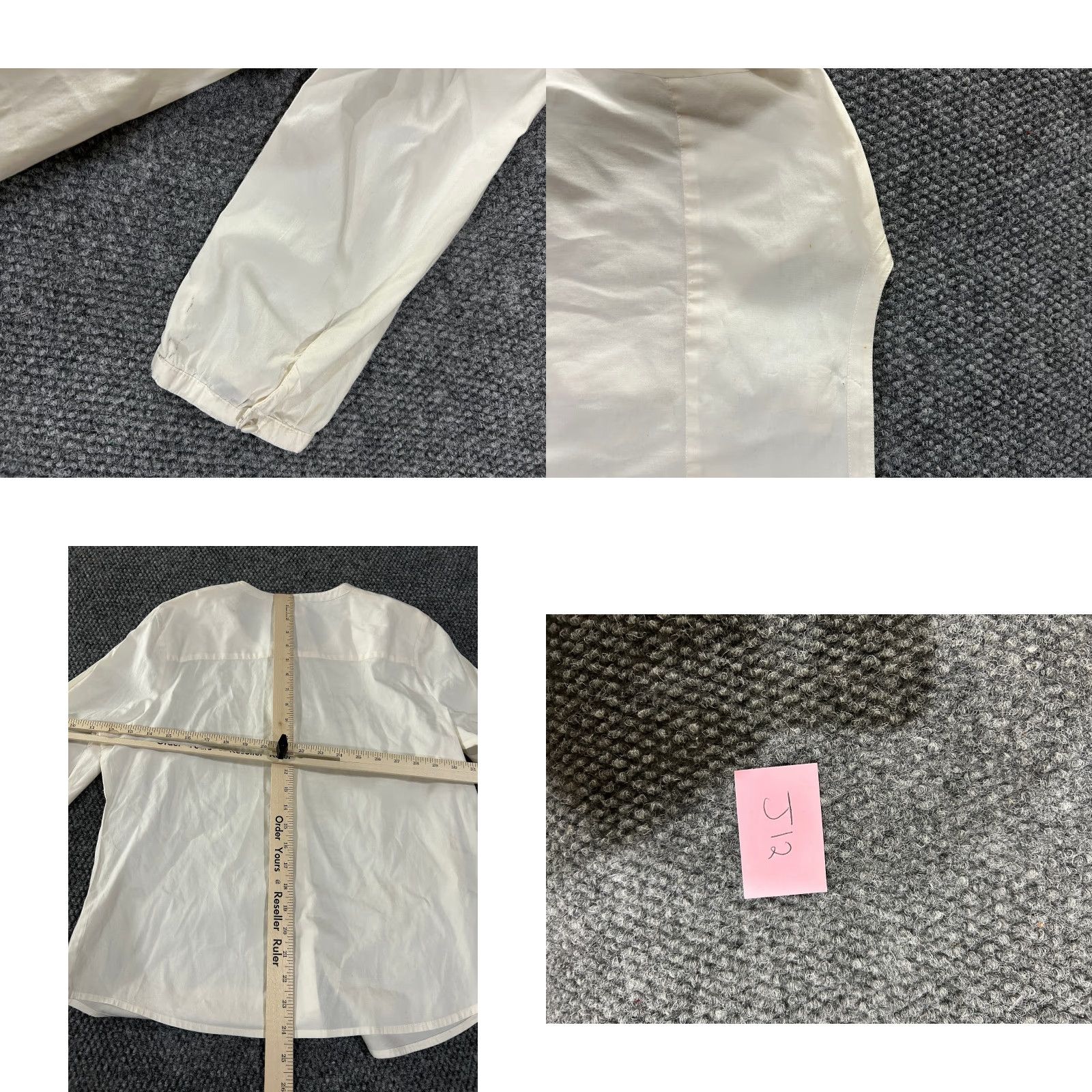 Vintage Chico's Blouse Women 2 White Sheer Embroidered Long Sleeve Round Neck Casual Cotton Button Size XS / US 0-2 / IT 36-38 - 8 Thumbnail