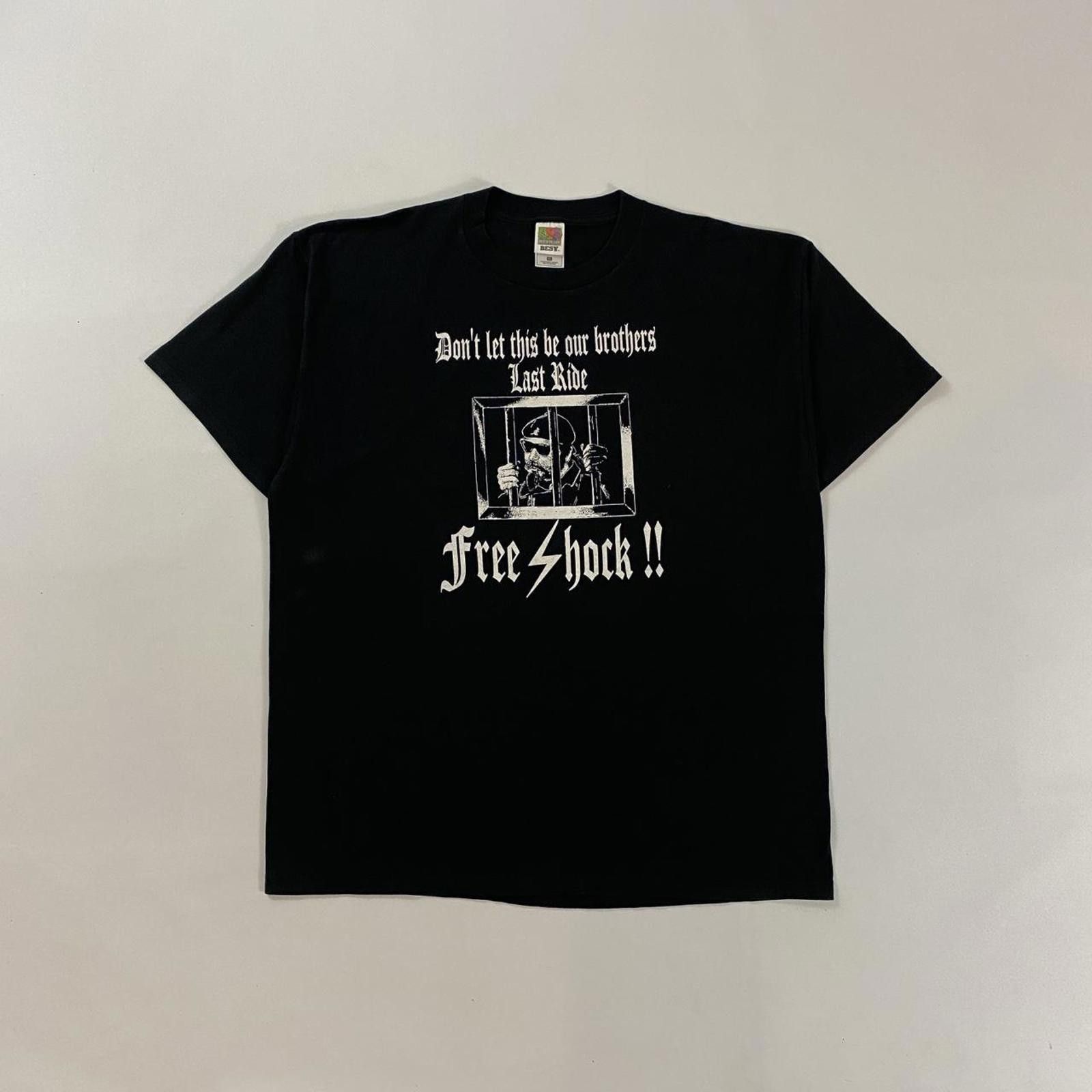 Vintage Vintage Don’t Let This Be Out Last Ride Free Shock Biker Tee Size US XXL / EU 58 / 5 - 1 Thumbnail