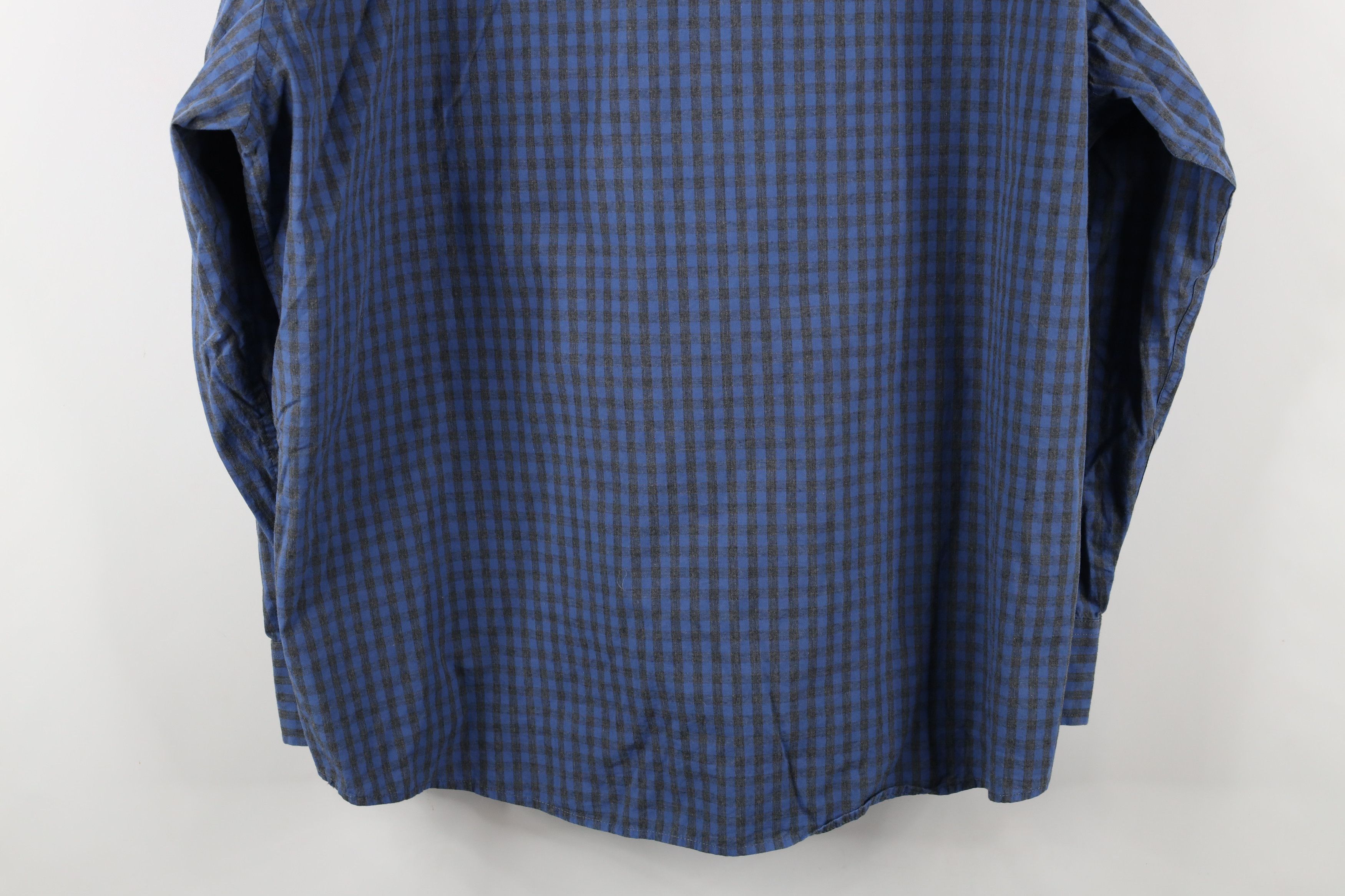 UNTUCKit × Vintage Untuckit Plaid Collared Button Down Shirt Blue Cotton Size US XXL / EU 58 / 5 - 10 Thumbnail