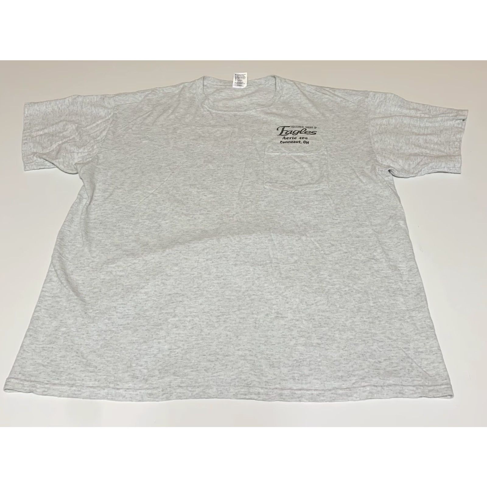 Anvil VINTAGE Fraternal Order Of Eagles Pocket T Shirt Aerie 408 Conneaut OH Men’s XL Size US XL / EU 56 / 4 - 3 Thumbnail
