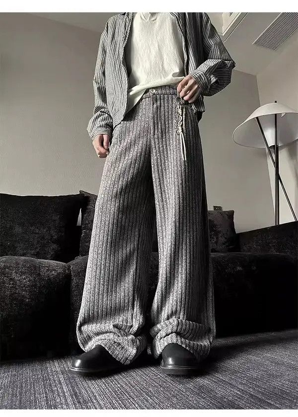 Japanese Brand Minako x Katou Corduroy Stripe Loose Wide Leg Flare Pants Size US 32 / EU 48 - 6 Thumbnail