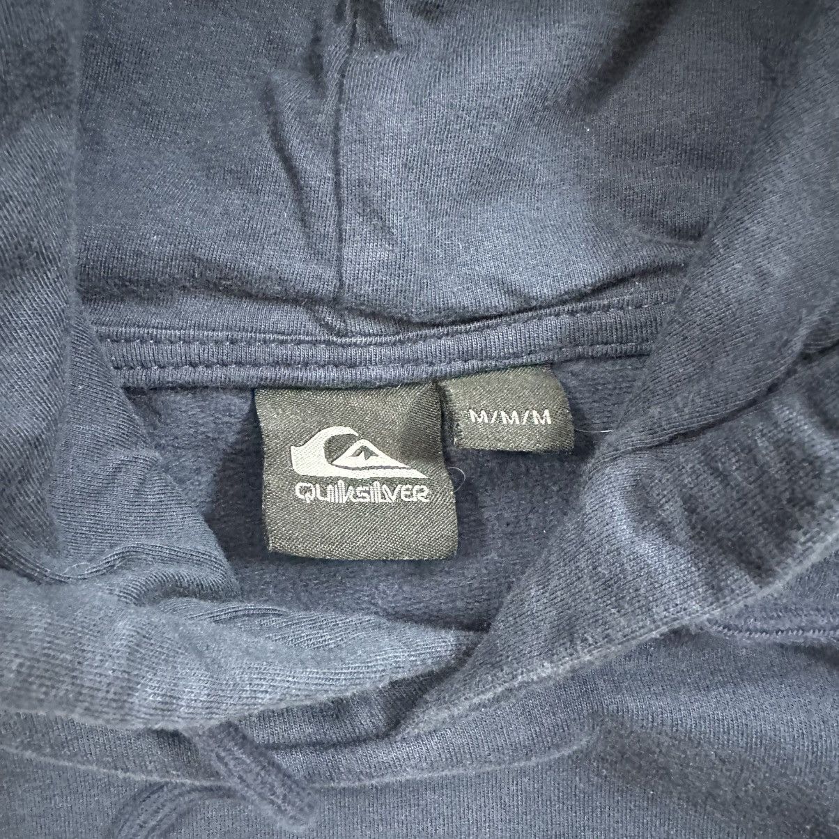 Quiksilver Vintage 2000s Y2K Quiksilver Navy Surf Pullover Hoodie Size US M / EU 48-50 / 2 - 7 Thumbnail