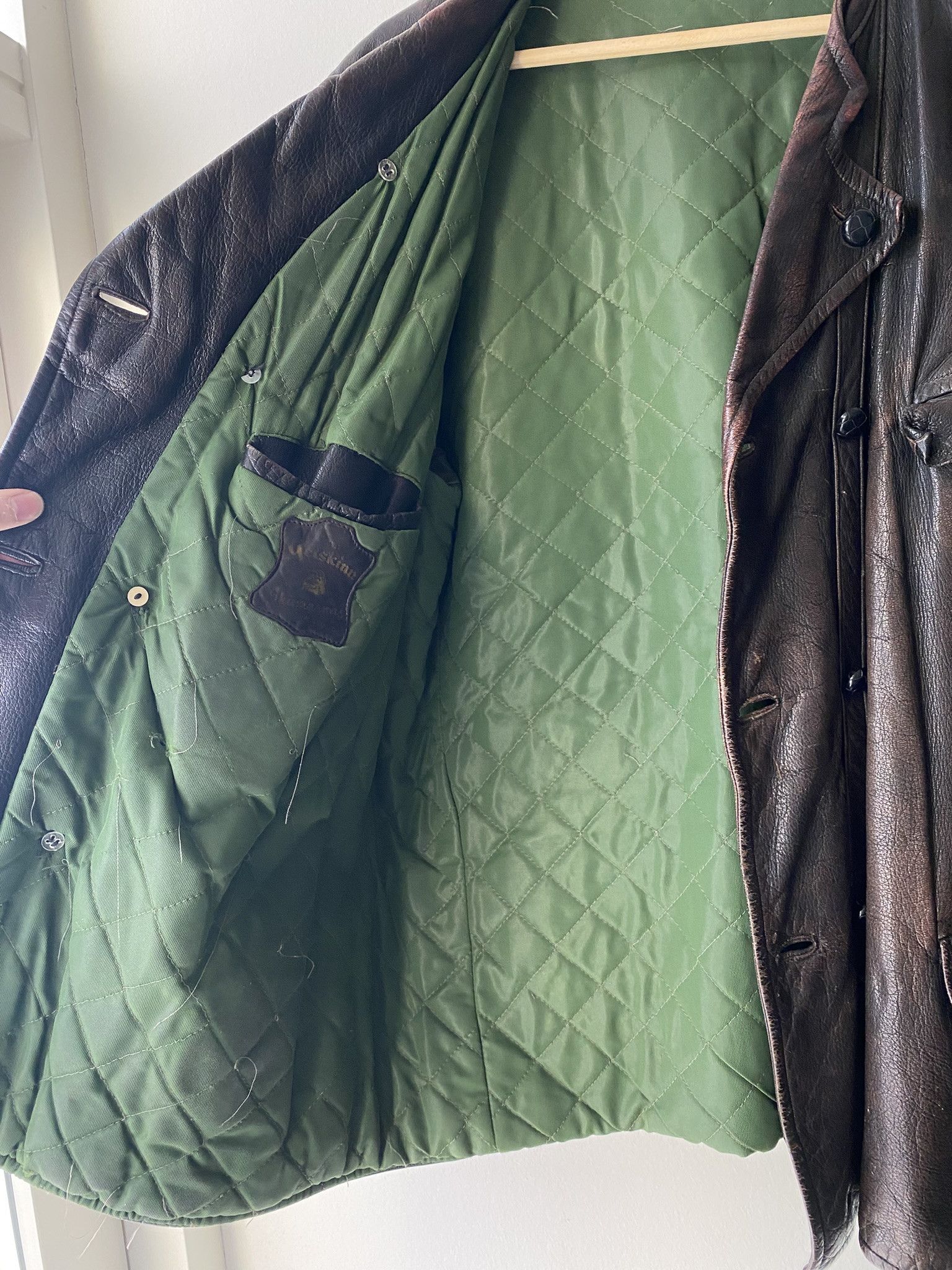Vintage 1960s - Buckleback Leather Jacket - Made in Sweden Size US XL / EU 56 / 4 - 7 Thumbnail