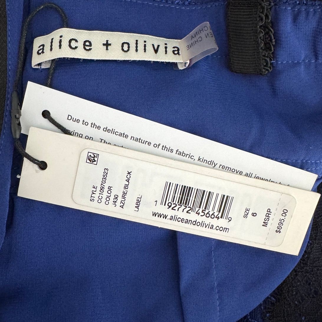 Alice + Olivia Alice + Olivia Opal Lace Handkerchief Dress Black Blue sz 6 Size M / US 6-8 / IT 42-44 - 10 Thumbnail