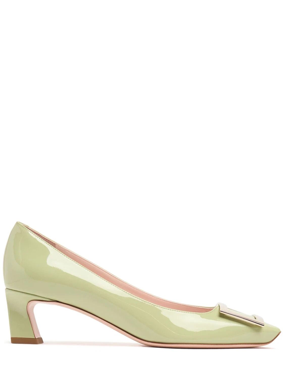 ROGER VIVIER Trompette Mint Green Patent 45mm Pumps New