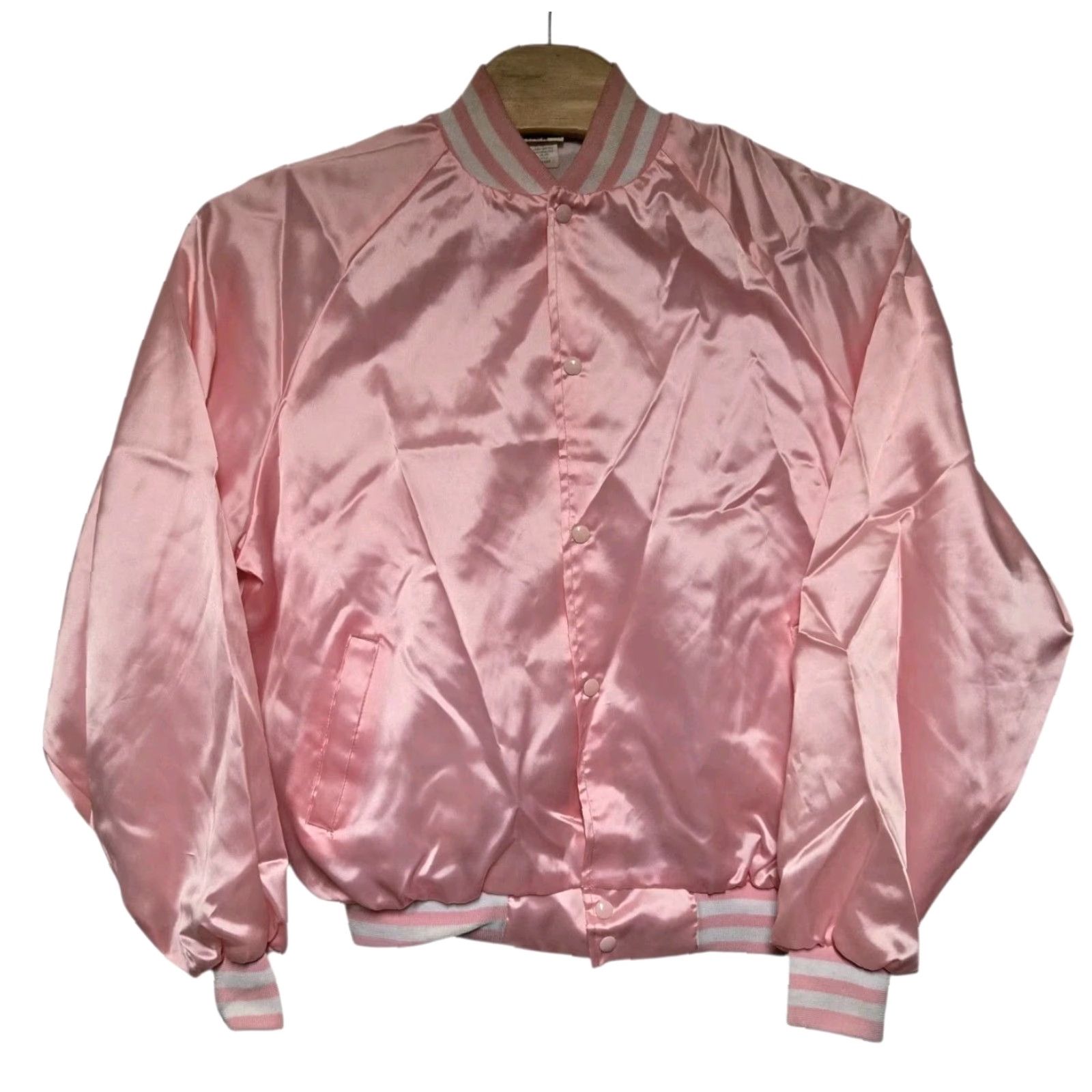 Pinko VINTAGE The Hubcaps Rockabilly Satin Bomber Jacket L Pink Rockabilly Mens/Girls? Size US L / EU 52-54 / 3 - 2 Thumbnail