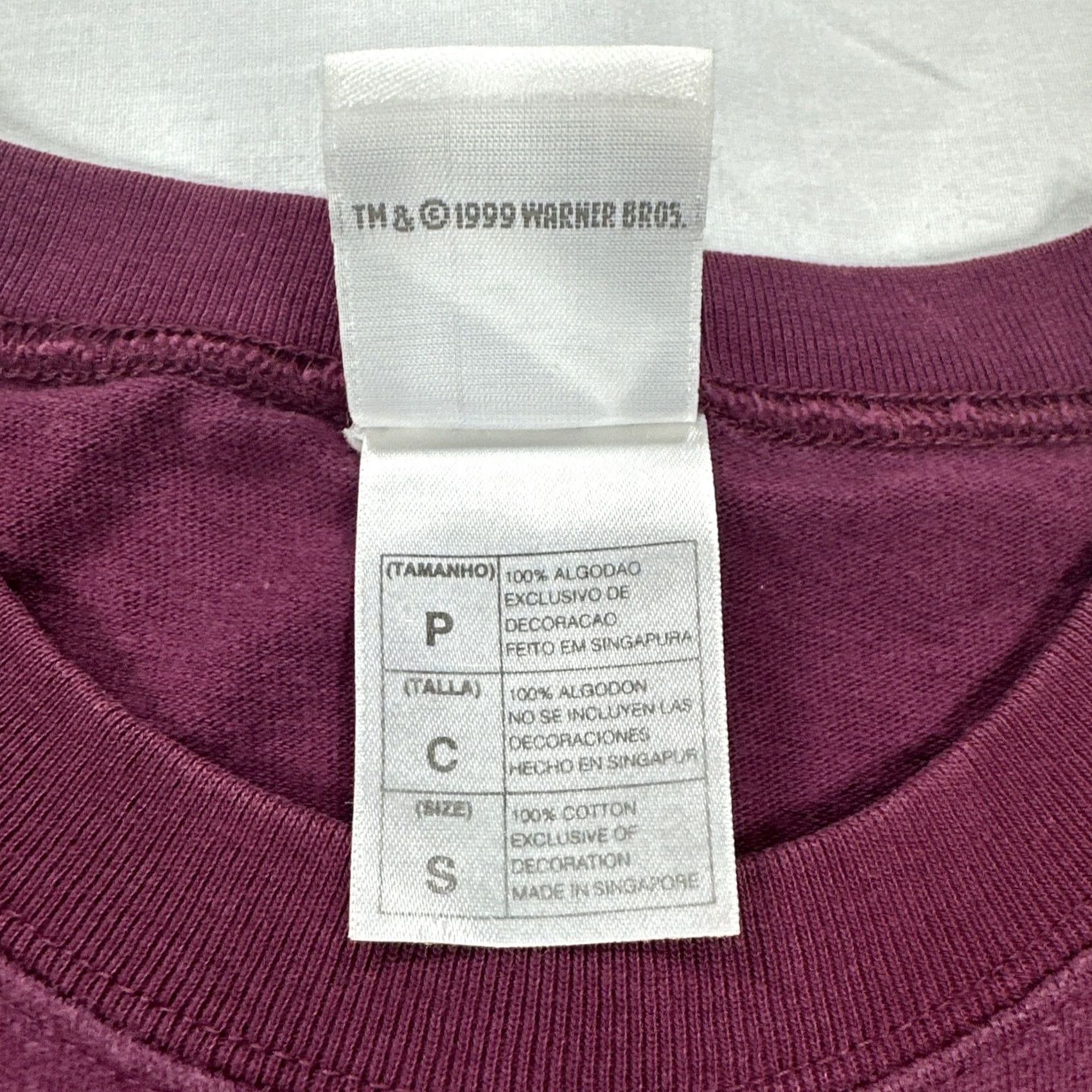 Vintage VINTAGE Warner Bros. Tweety Bird Pocket T-Shirt S Burgundy Unisex Adults Short Sleeve 90s Cartoon Looney Tunes Brands Mens Women’s Size US S / EU 44-46 / 1 - 4 Thumbnail