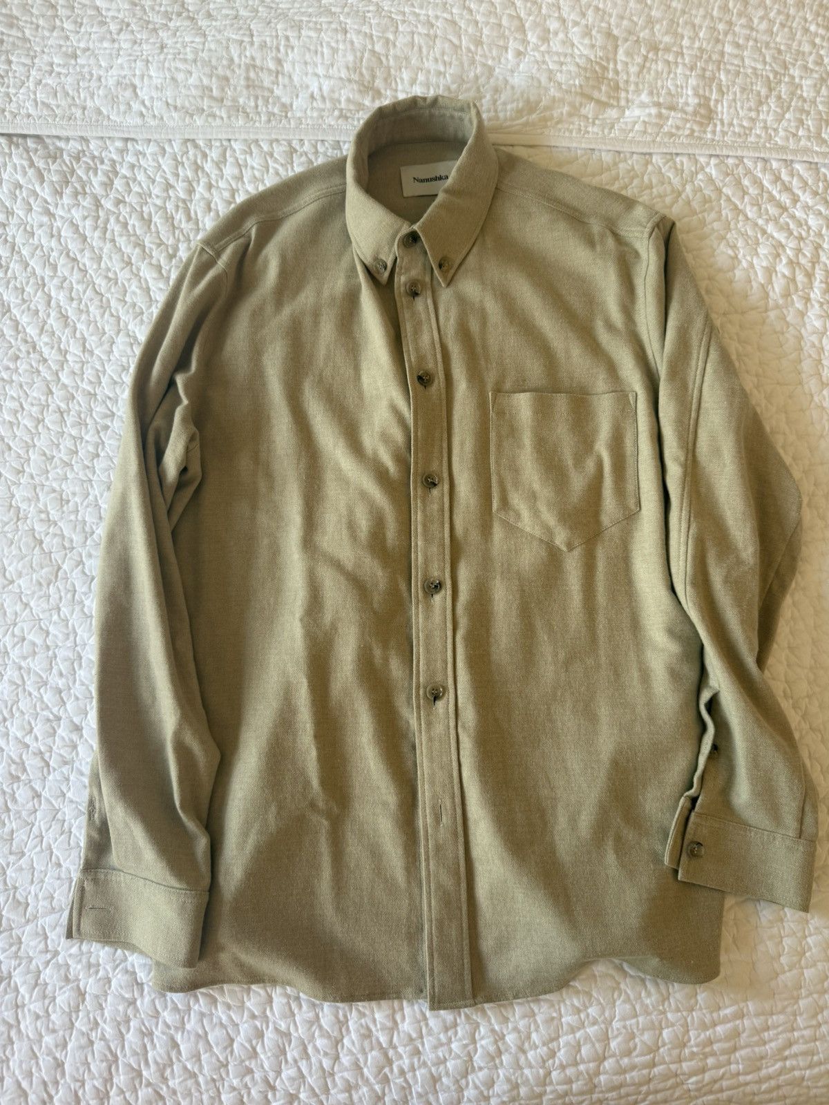 Nanushka Nanusha Wool-blend beige button down medium Size US M / EU 48-50 / 2 - 1 Thumbnail