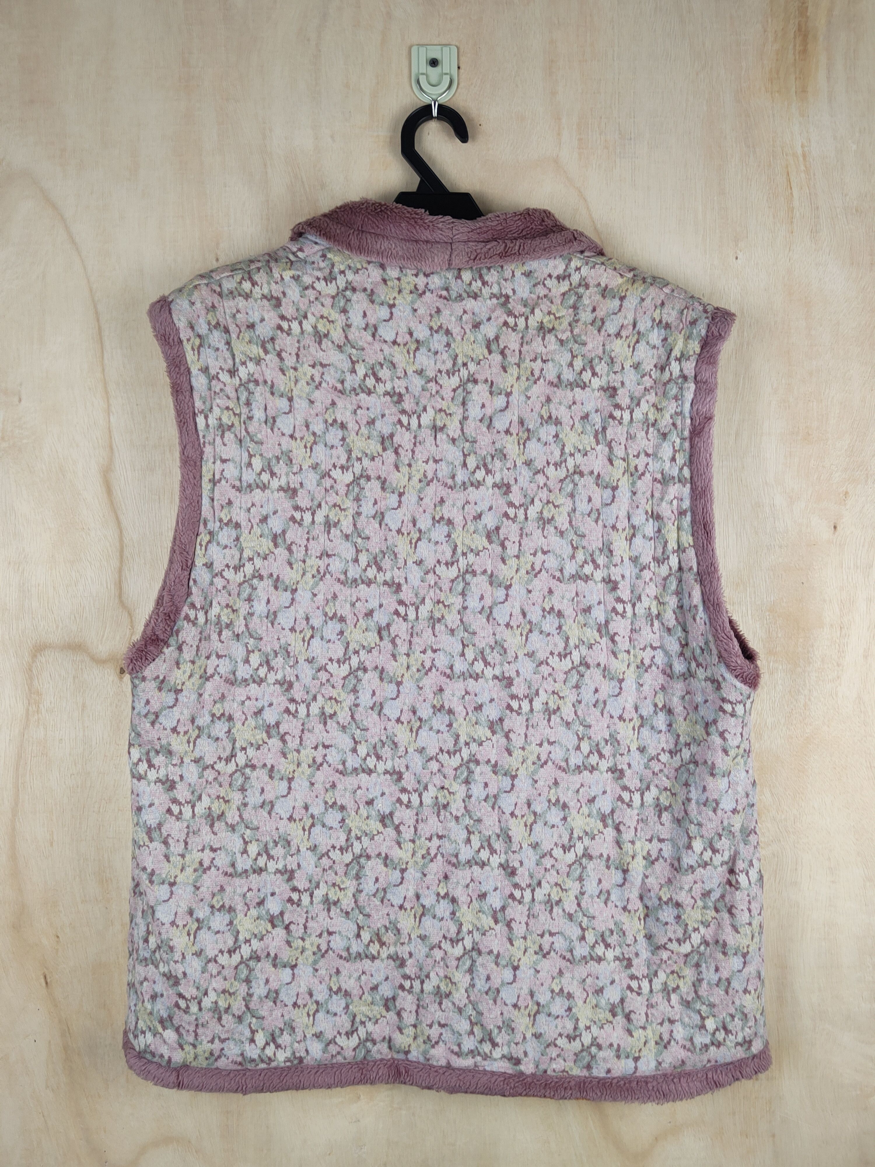 Japanese Brand Japan vintage Pink Flowers Vests #S2448 Size L / US 10 / IT 46 - 7 Thumbnail