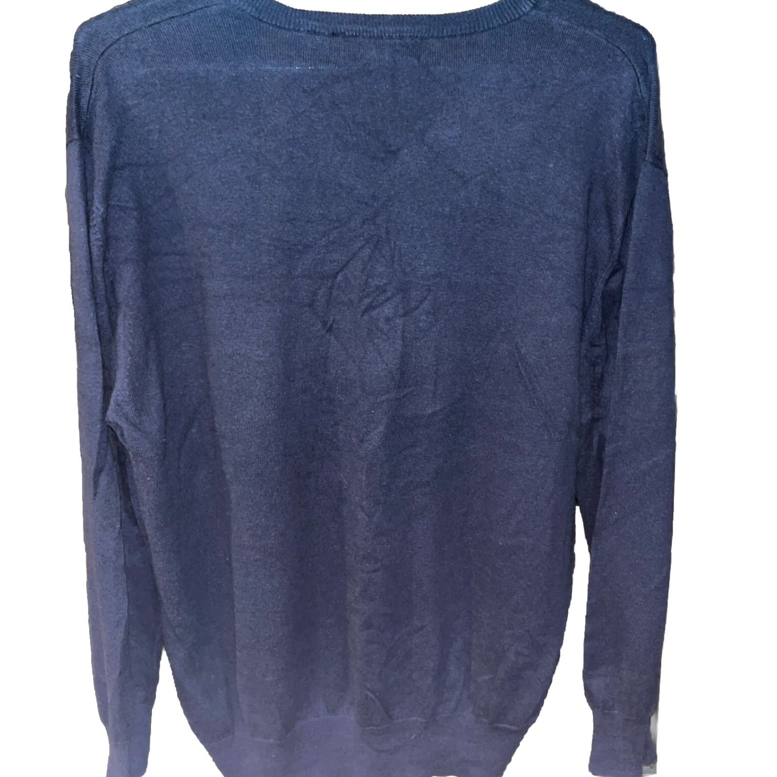 Orvis Orvis Sweater Mens Medium BLUE Cashmere Cotton V-Neck Knit Pullover Classic Navy Blue, Regular Fit, All Seasons, Office, Casual, Preppy, Pullover Size US M / EU 48-50 / 2 - 3 Thumbnail