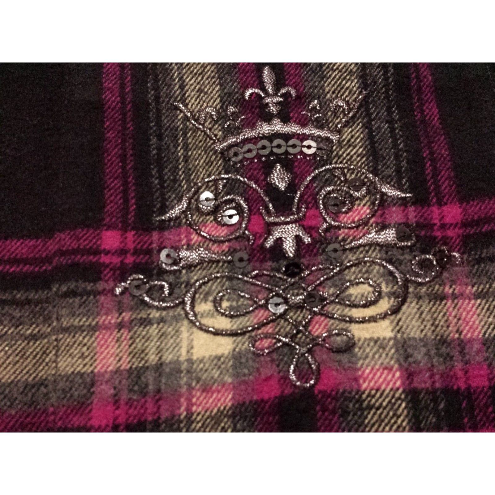 Soft Surroundings Soft Surroundings Blouse PS Multicolor Plaid Flannel L/S Button-Down Tunic Shirt Womens Size S / US 4 / IT 40 - 5 Thumbnail