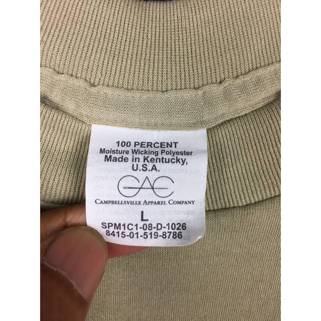 Vintage Campbellsville Apparel Moisture Wicking Polyester Plain Tee Size US L / EU 52-54 / 3 - 7 Thumbnail
