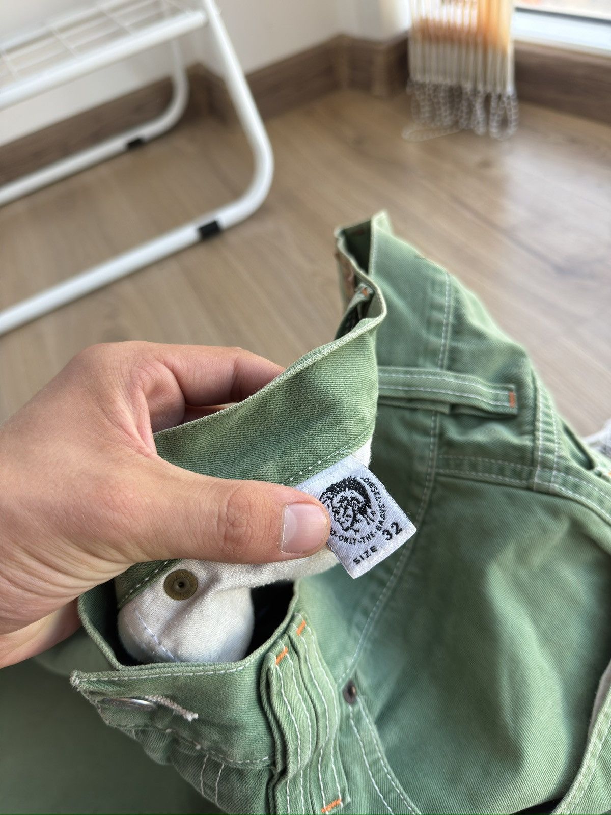Diesel Vintage Diesel Y2K Faded Baggy Green long denim shorts Size US 32 / EU 48 - 7 Thumbnail