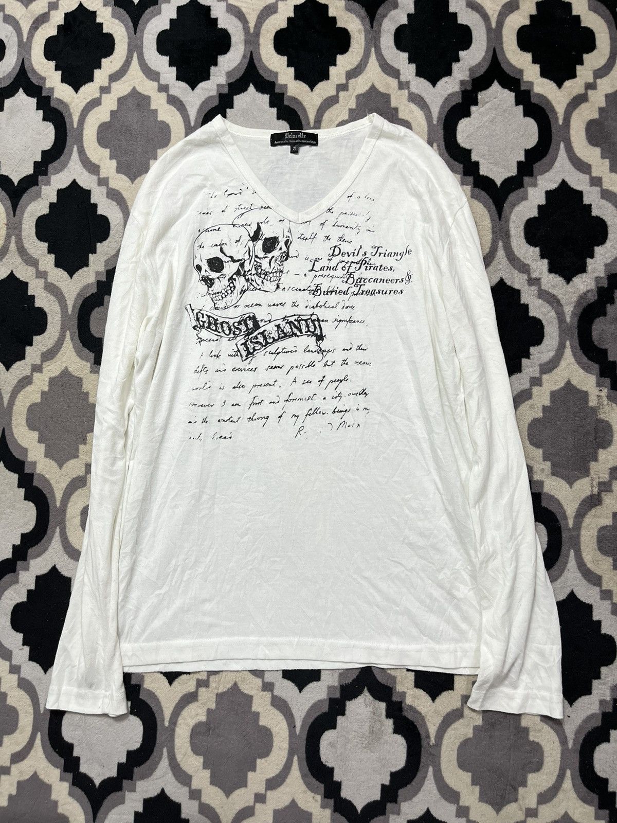 If Six Was Nine Crazy vellocette skull seditionaries poem longsleeve tshirt Size US M / EU 48-50 / 2 - 1 Thumbnail