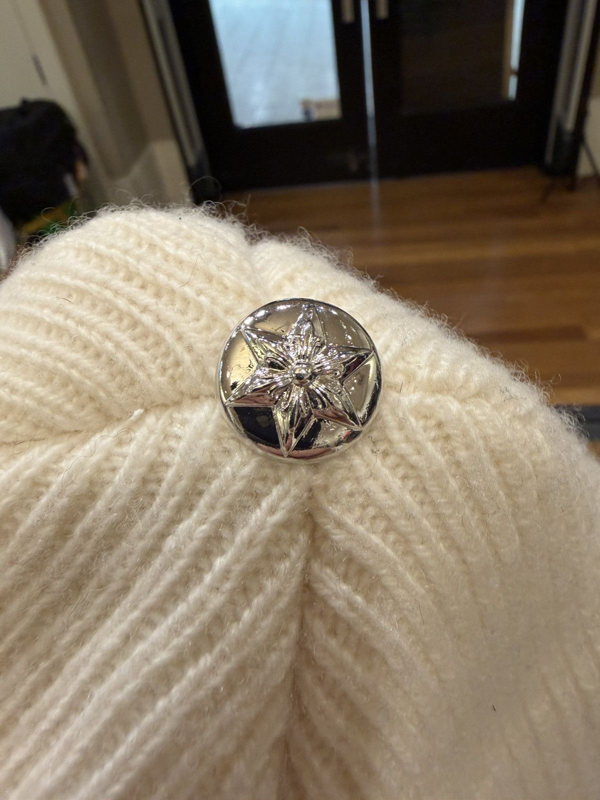 Chrome Hearts Chrome Hearts ‘Big Daddy’ Cashmere Beanie - White Size ONE SIZE - 4 Thumbnail