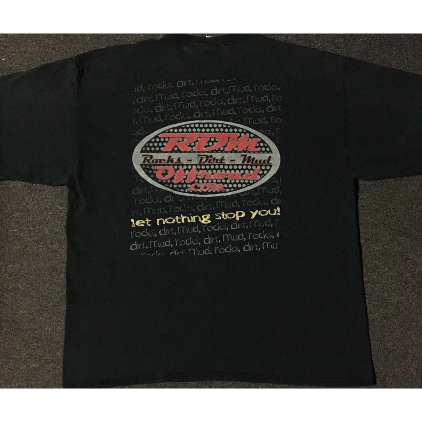 Vintage Vtg Dirt Bike T-Shirt MX Motocross Racing Black 2XL Short Sleeve Men Grunge 90s Vintage Rocks Dirt Mud Distressed Shirt XXL Size US XXL / EU 58 / 5 - 2 Thumbnail