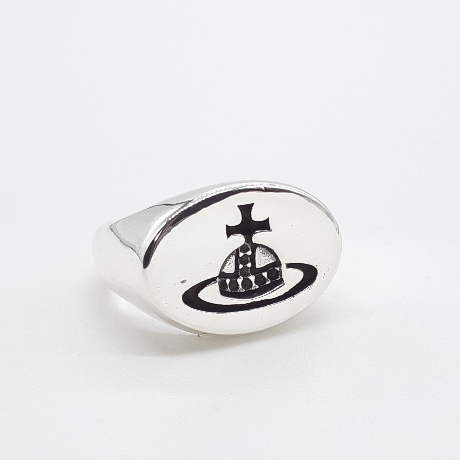 Vivienne Westwood VIVIENNE WESTWOOD Silver Orb Seal Ring XS Size 10 Size ONE SIZE - 4 Thumbnail