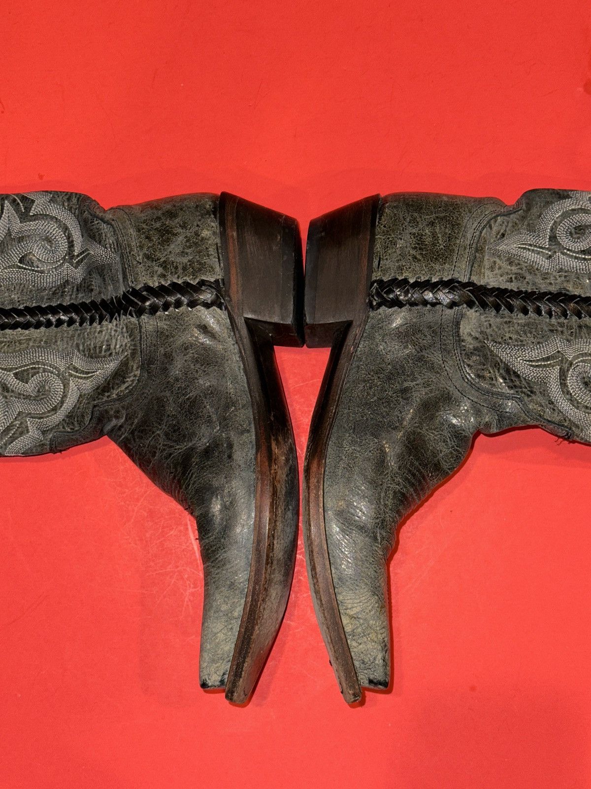 Lucchese Lucchese 1883 Jesse Black Road Calf Snip Toe Western Boots 9 Size US 9 / EU 42 - 4 Thumbnail