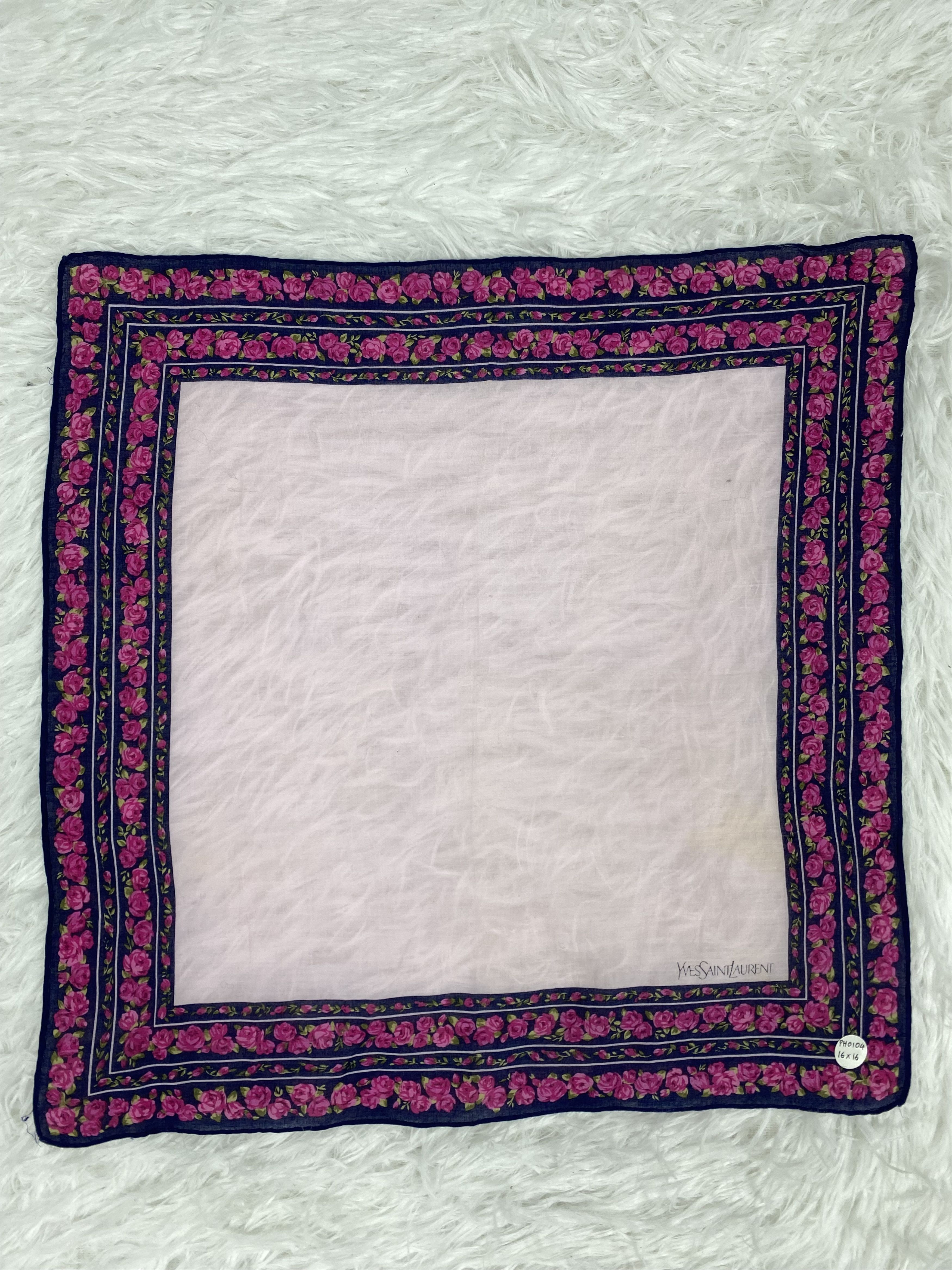 Vintage Vintage Yves Saint Laurent Handkerchief PH0104 Size ONE SIZE - 4 Thumbnail