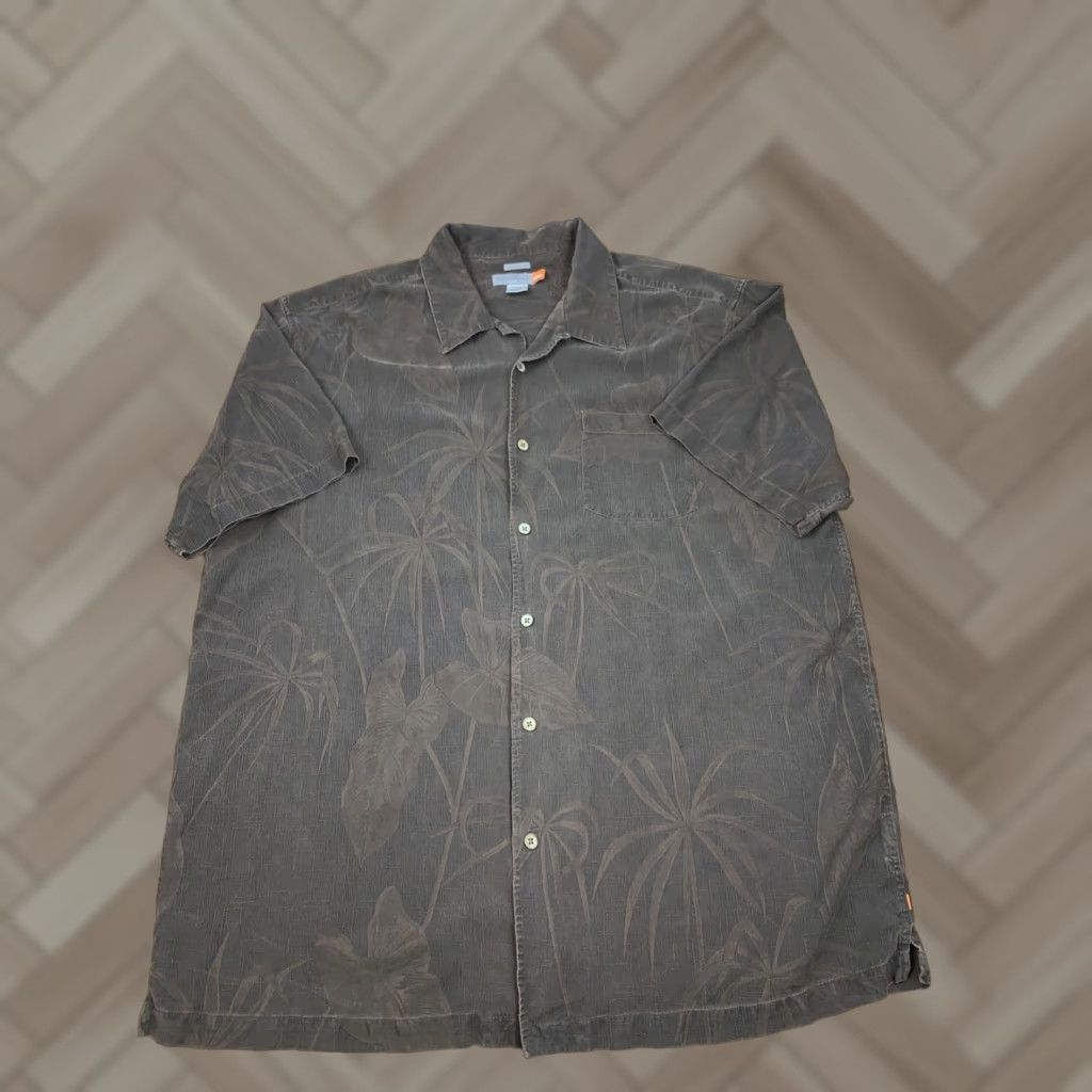 Gloverall Quicksilver Edition Hawaiian Shirt Quiksilver Edition Men's XXL Brown Short Sleeve Button-Up Floral Print Aloha, Hawaiian Comfort Fit Pocket N/A Size US XXL / EU 58 / 5 - 1 Thumbnail