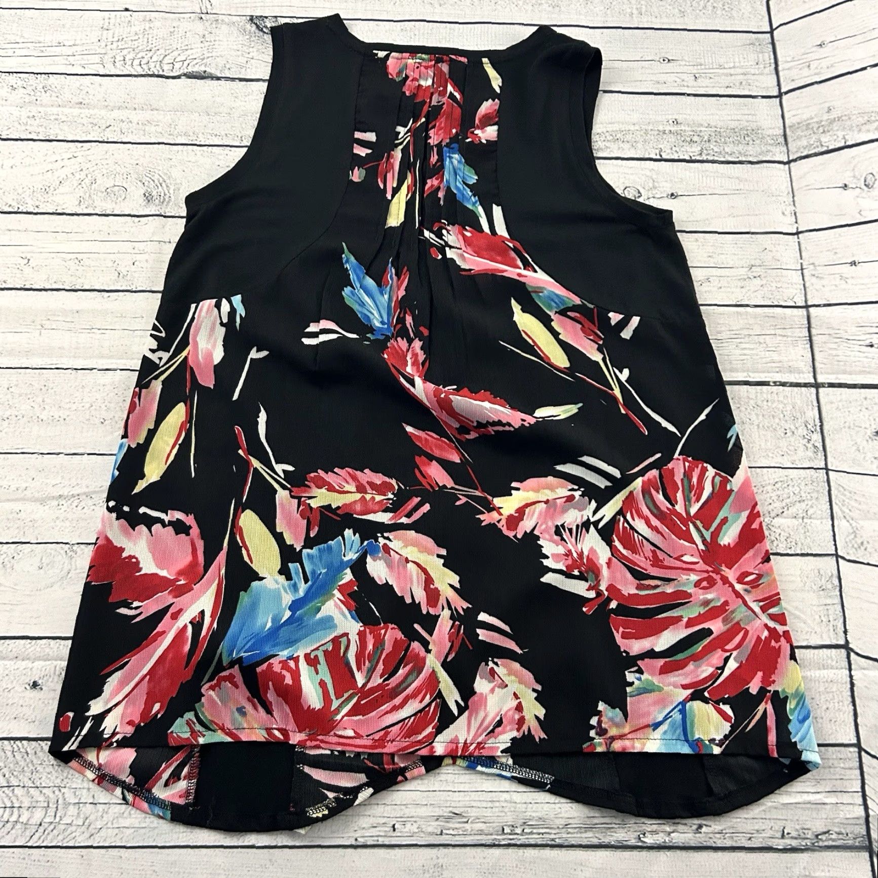 Soft Surroundings Soft Surroundings Floral Blouse Sleeveless Top Women's M Black Size M / US 6-8 / IT 42-44 - 5 Thumbnail