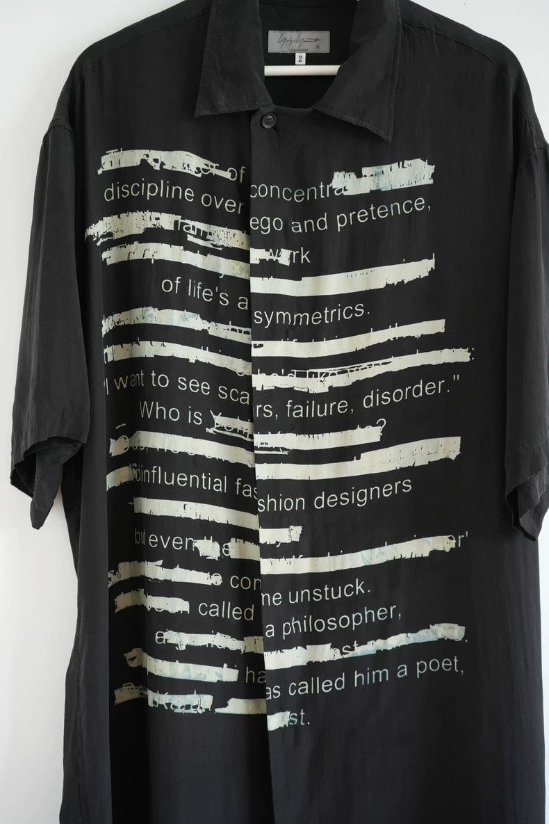 Yohji Yamamoto Yohji Yamamoto 22ss dinner slogan silk shirt 2504-Nextarrow Size US M / EU 48-50 / 2 - 3 Thumbnail