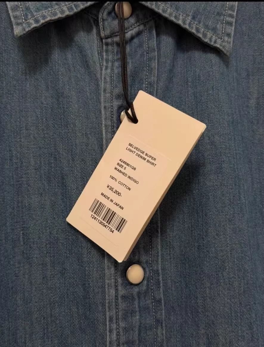 Auralee AURALEE 24SS Super Light Denim Shirt Size US XXL / EU 58 / 5 - 4 Thumbnail